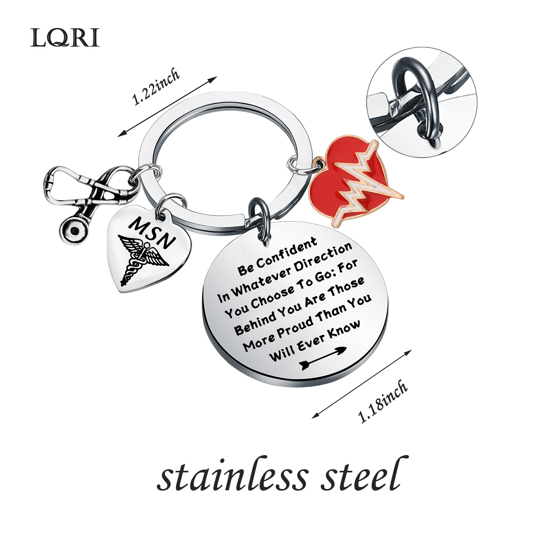 Premium MSN Keychain - Masters of Science in Nursing Graduation Gift for Medical Students & Nurses - Perfect for Clinical Rotations, White Coat Ceremonies & Nursing School Graduation