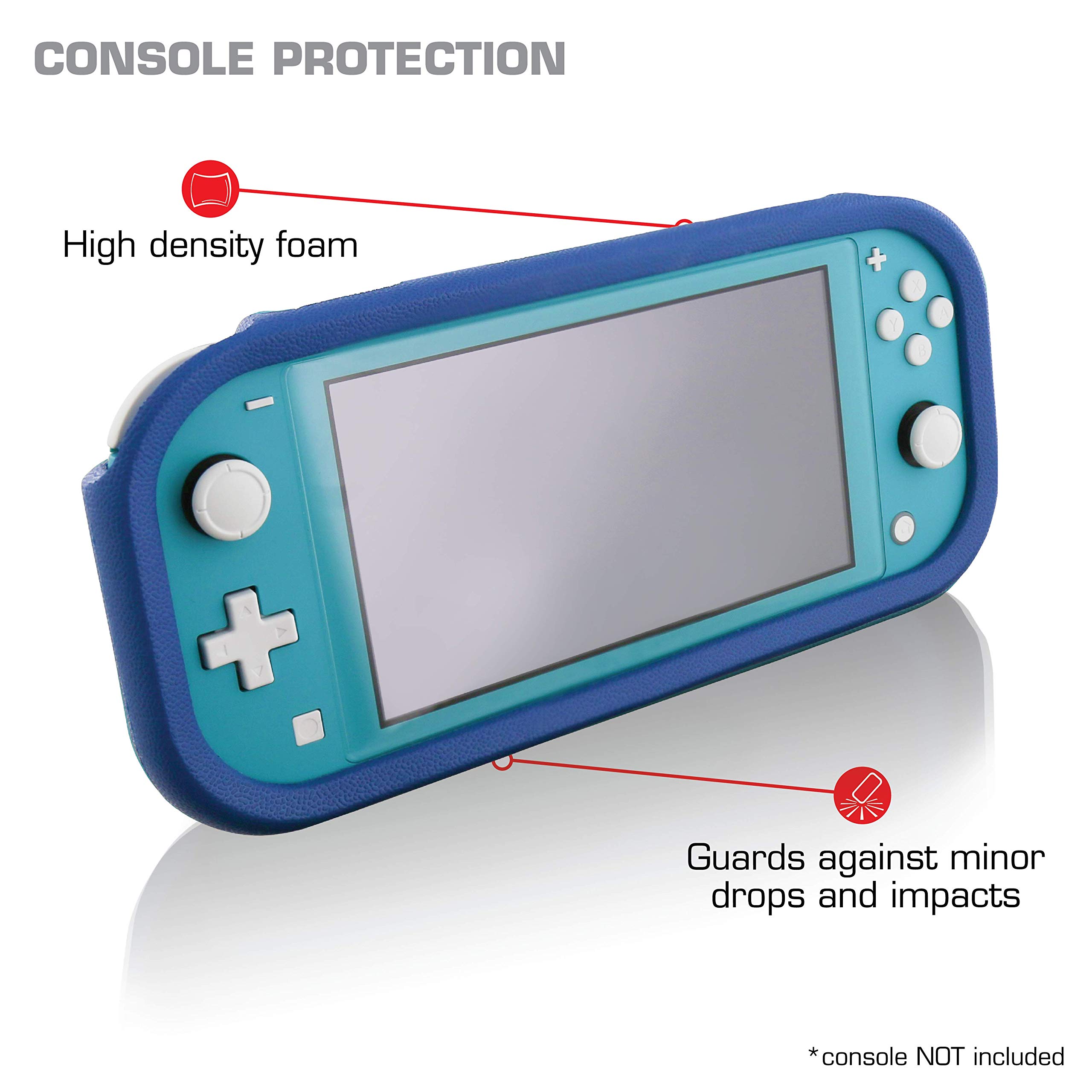 Nyko Bubble Case for Nintendo Switch Lite - Protective Shockproof Cover with Ergonomic Grip, Blue | Compatible with Nintendo Switch Lite | Perfect for Gaming, Travel & Everyday Protection