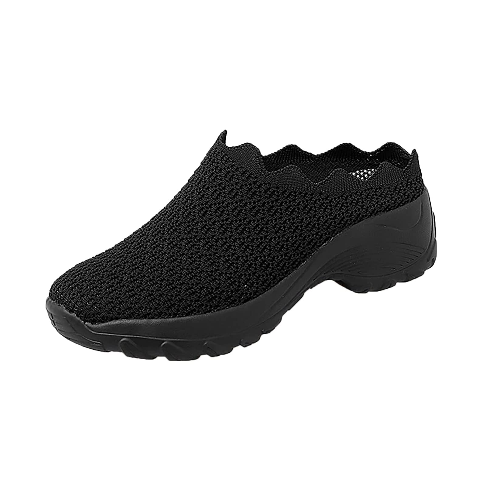 Women's Casual Sneakers - Slip-On Sport Shoes with Wedge Heel, Round Toe, Light Blue | Summer Fashion Footwear for Walking, Travel & Everyday Wear