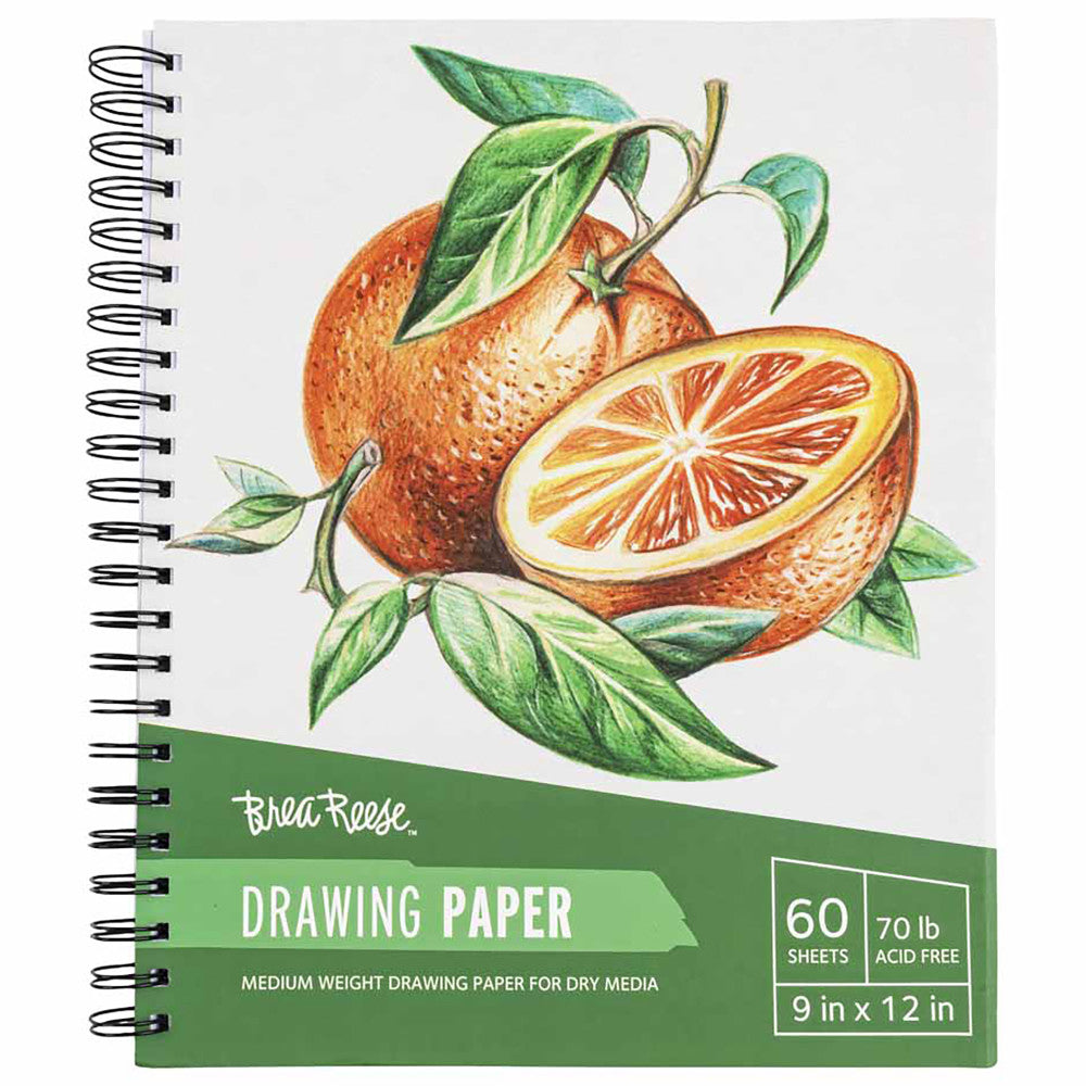 Brea Reese Spiral Bound Drawing Paper Pad - 60 Sheets, 9x12 Inches - Premium Sketchbook for Artists, Students & Professionals - Perfect for Sketching, Doodling & Art Projects