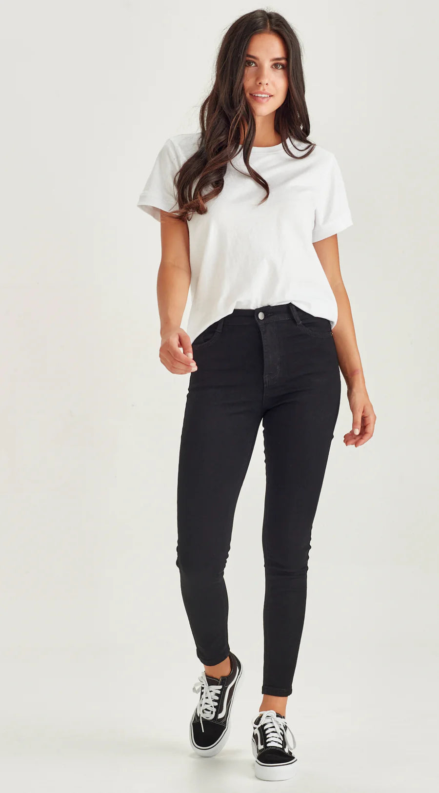Slip Ankle Grazer Jeans in Black - Stylish Slim Fit Cropped Denim Pants for Women | Perfect for Casual Outfits, Workwear & Everyday Comfort