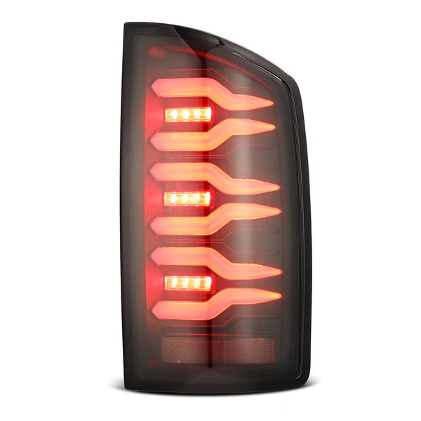 AlphaRex LUXX LED Tail Lights (Alpha Black) for Dodge Ram 1500 2007-2008 & 3500 2007-2009 - High-Performance LED Brake Lights with Smoked Lens - Upgrade for Night Driving & Enhanced Visibility