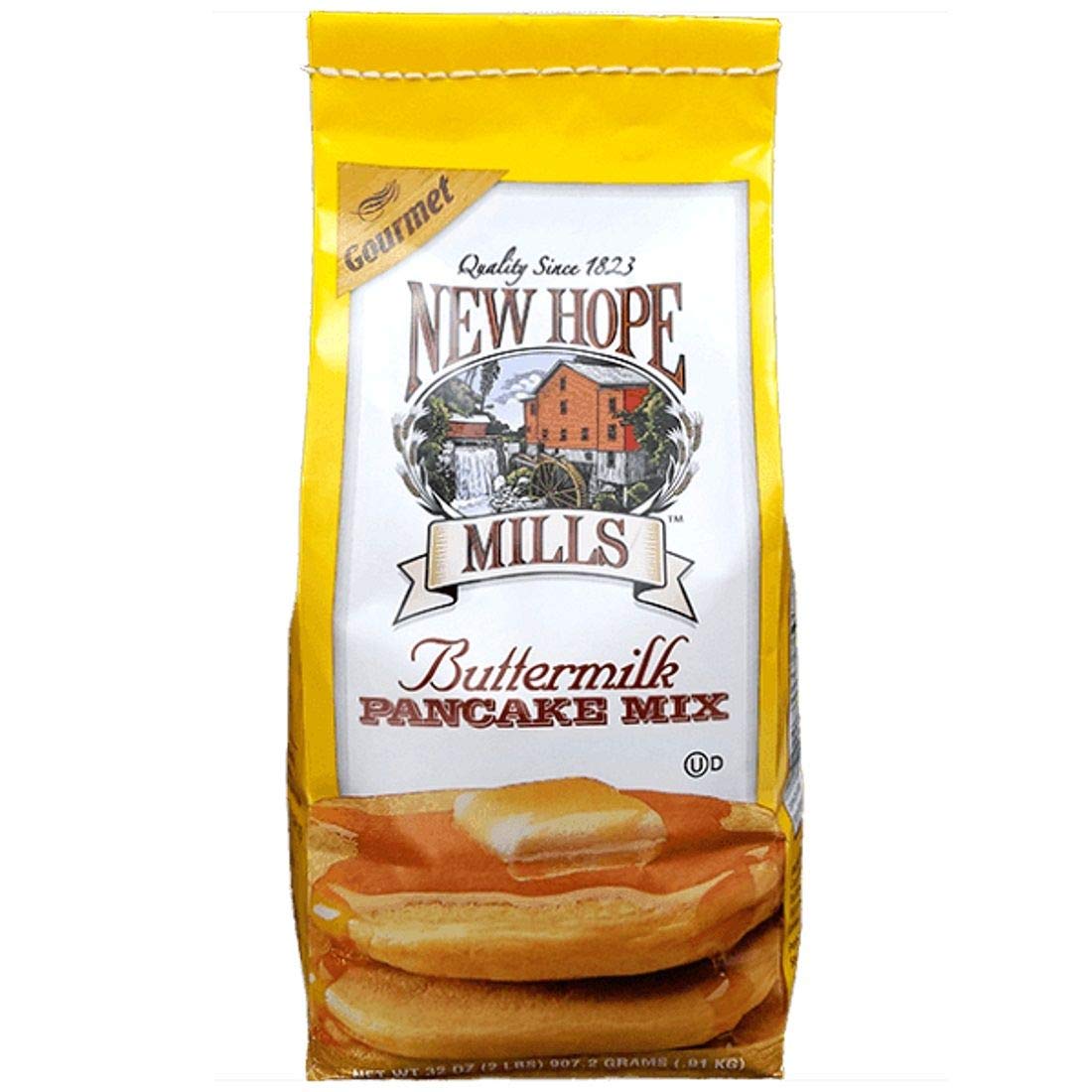 New Hope Mills Buttermilk Pancake Mix - 2 Pounds (Pack of 3) | Fluffy Homemade Pancakes for Breakfast, Brunch & Family Gatherings
