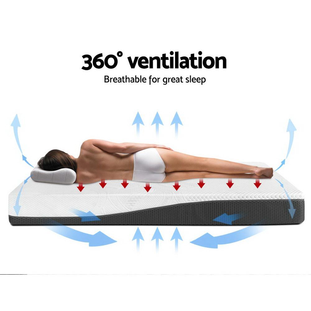 Double Size Memory Foam Mattress with Cooling Gel Technology - No Springs, Pressure Relief for Side Sleepers & Back Pain Relief - Perfect for Guest Rooms, Dorms & Small Apartments