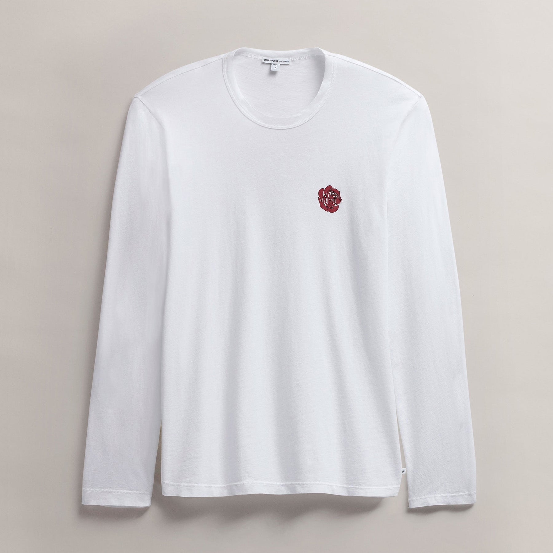 Grateful Dead Rose Long Sleeve Crew Neck T-Shirt for Men - White & Red Casual Vintage Band Tee - Perfect for Concerts, Festivals, and Everyday Wear