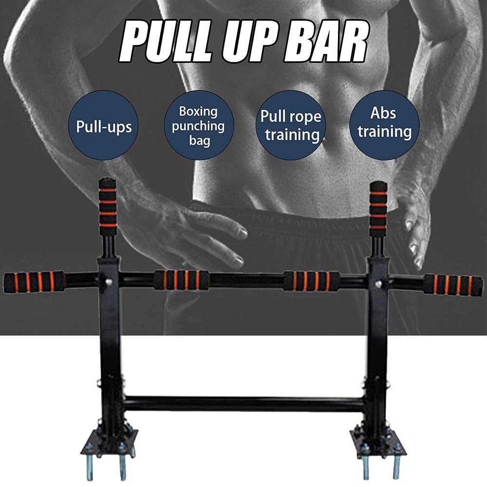 Best Doorway & Wall Mount Pull Up Bar - Heavy Duty Home Gym Equipment for Chin Ups, Push Ups & Sit Ups - Perfect for Strength Training & Home Workouts