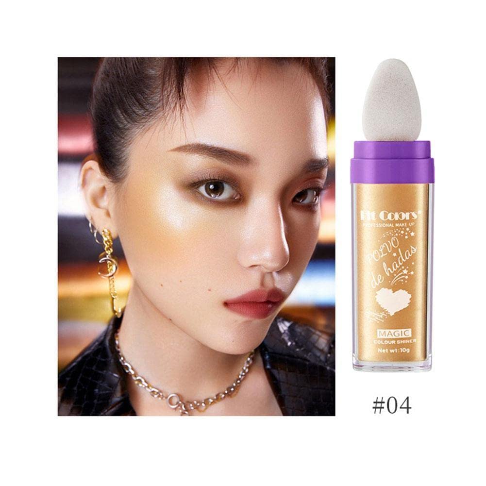 6 Color Fairy Dust Highlighter Powder - High Gloss Face & Body Shimmer with Sparkle for Makeup & Cosmetics | Perfect for Parties, Festivals & Special Occasions