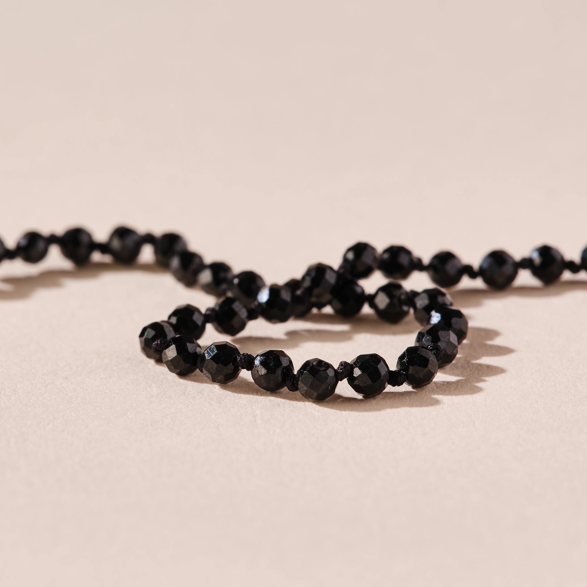 10K Yellow Gold Black Spinel Beaded Mood Bracelet with Natural Black Spinel & Brilliant Diamonds - Perfect for Everyday Wear, Gifts & Special Occasions