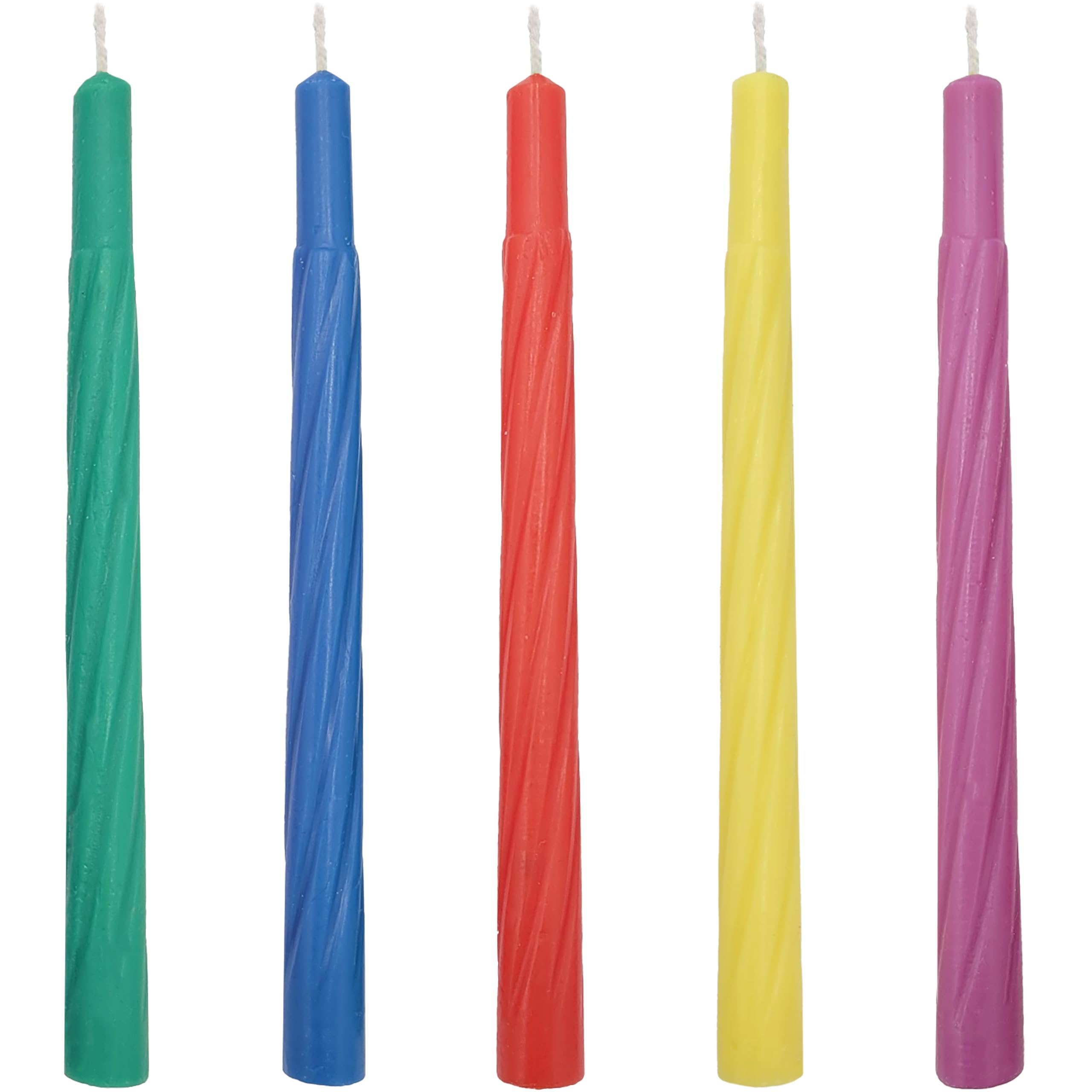 Colorful Hanukkah Candles - 44 Menorah Candles for 8 Nights (Single-Pack) - Perfect for Chanukah Celebrations