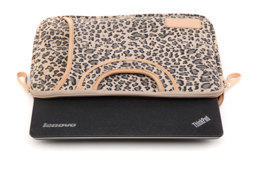 15.5 Inch Laptop Sleeve Case - Stylish Leopard Print Ultrabook Sleeve for MacBook Air/Pro, Acer, Asus, Dell, Lenovo, iPad Pro & Surface Pro 4 - Protective Carrying Bag with Handle for Work, School & Travel