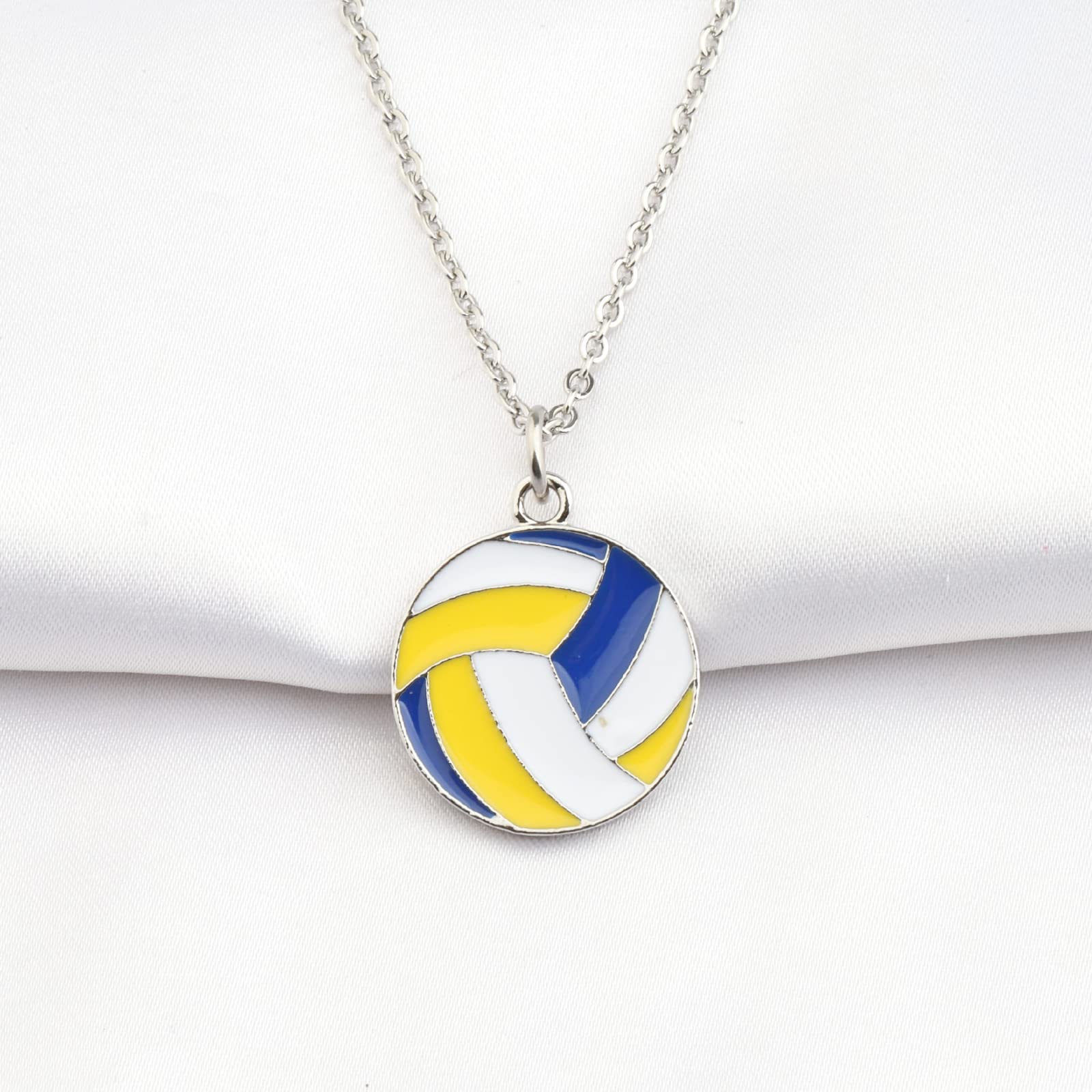 FUSTMW Volleyball Jewelry Set - Elegant Necklace & Charm for Volleyball Players, Coaches & Fans - Perfect Gift for Games, Training & Team Celebrations