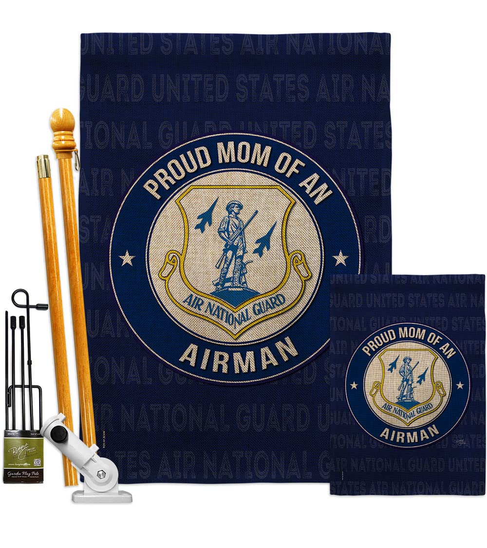 Double-Sided 28x40 Inch Armed Forces Garden Flag - Air Force, National Guard & Military Veteran Gift - Patriotic Burlap Yard Banner for Home, Porch & Outdoor Decor