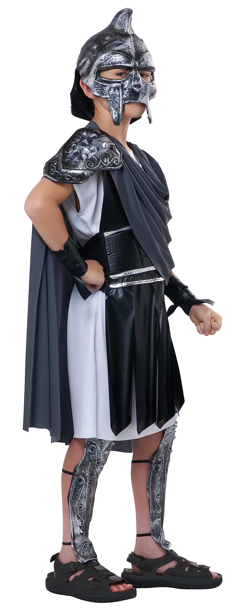 Kids Gladiator Costume for Halloween Dress Up - Roman Warrior Costume for Boys & Girls - Pretend Play & Cosplay Outfit