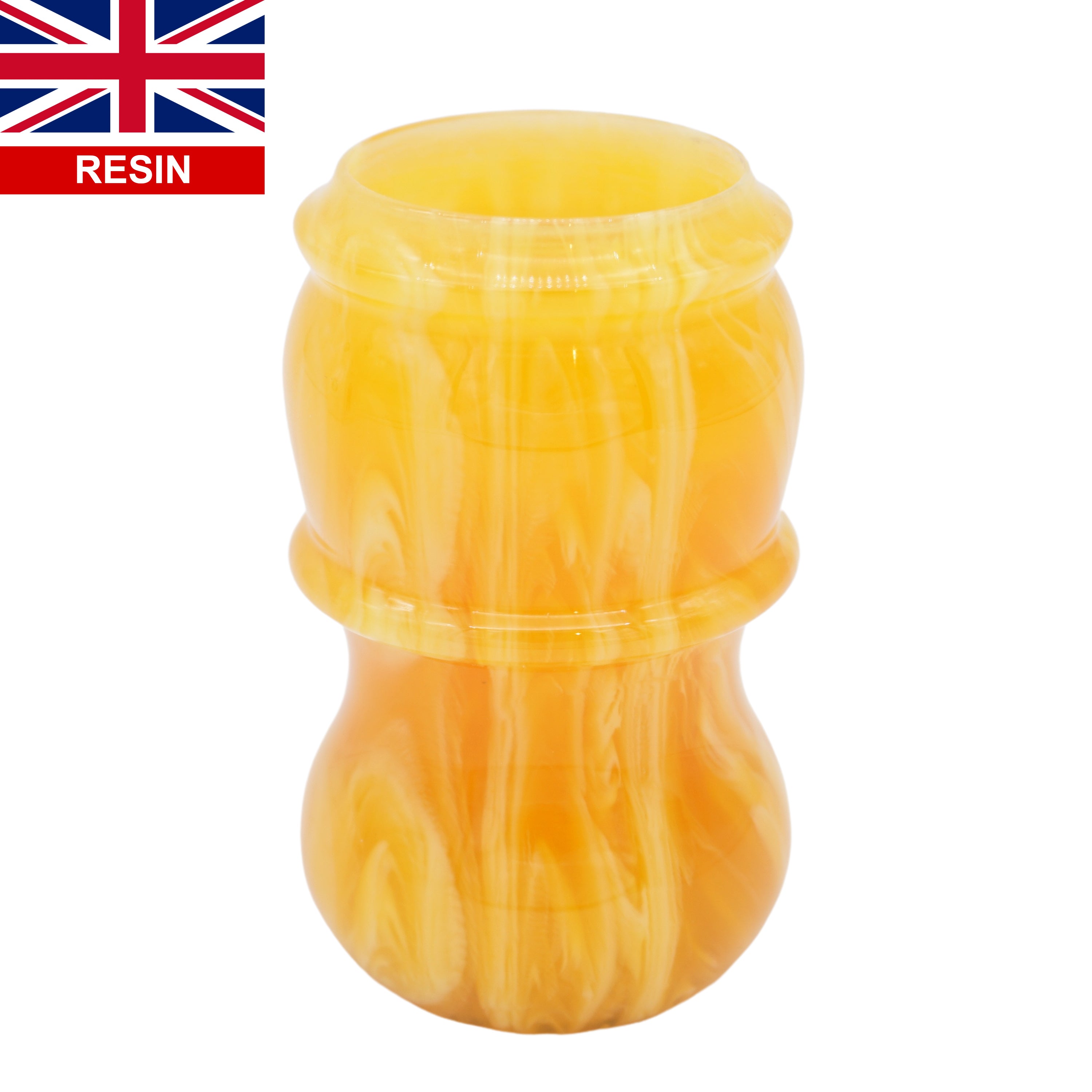 Premium Amber Handcrafted Shaving Brush Handle for Wet Shaving - Fits 24mm & 26mm Knots - Perfect for Traditional Barber Shaving & Luxury Grooming Gifts