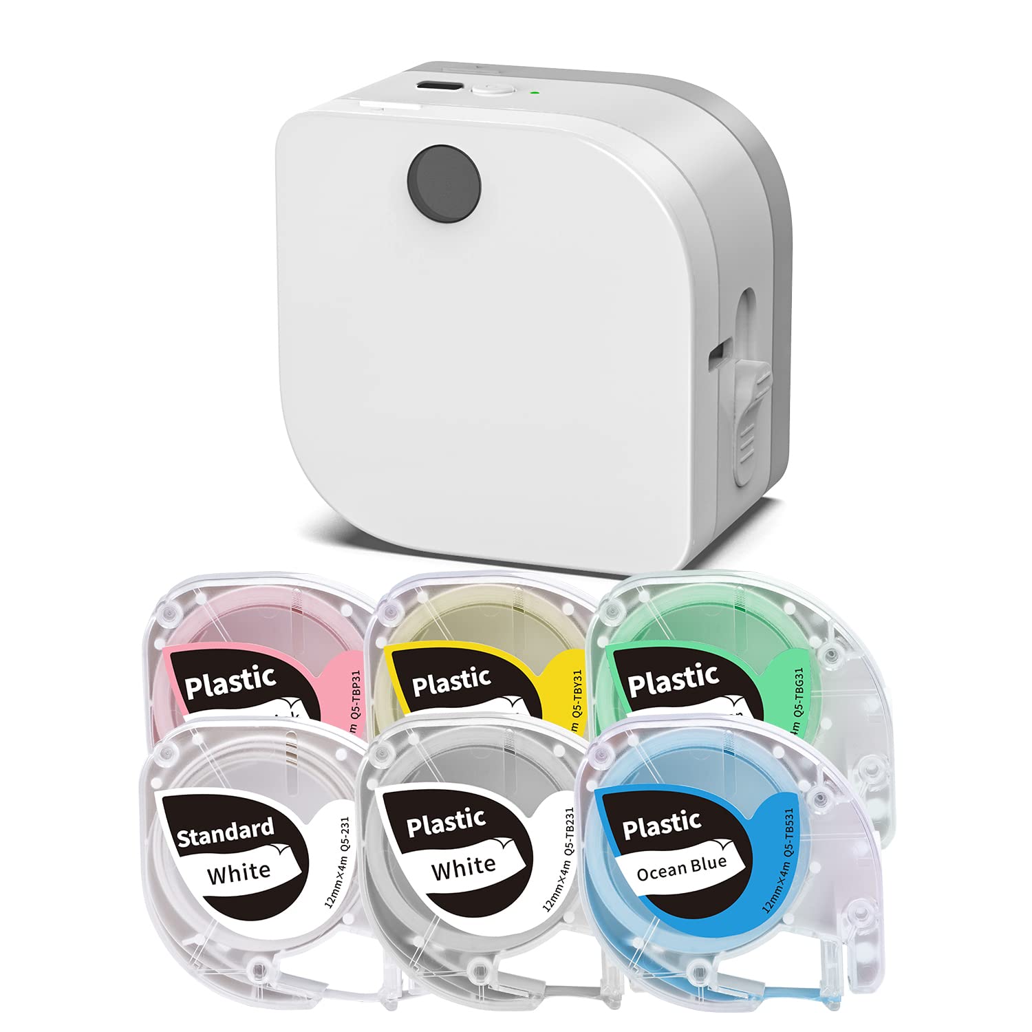 Phomemo P12 Pro Bluetooth Label Printer - Compatible with Plastic, Paper, Iron-on & Satin Ribbon Labels | Inkless Label Maker with Custom Fonts & Symbols | Perfect for Home, Office & Craft Organization