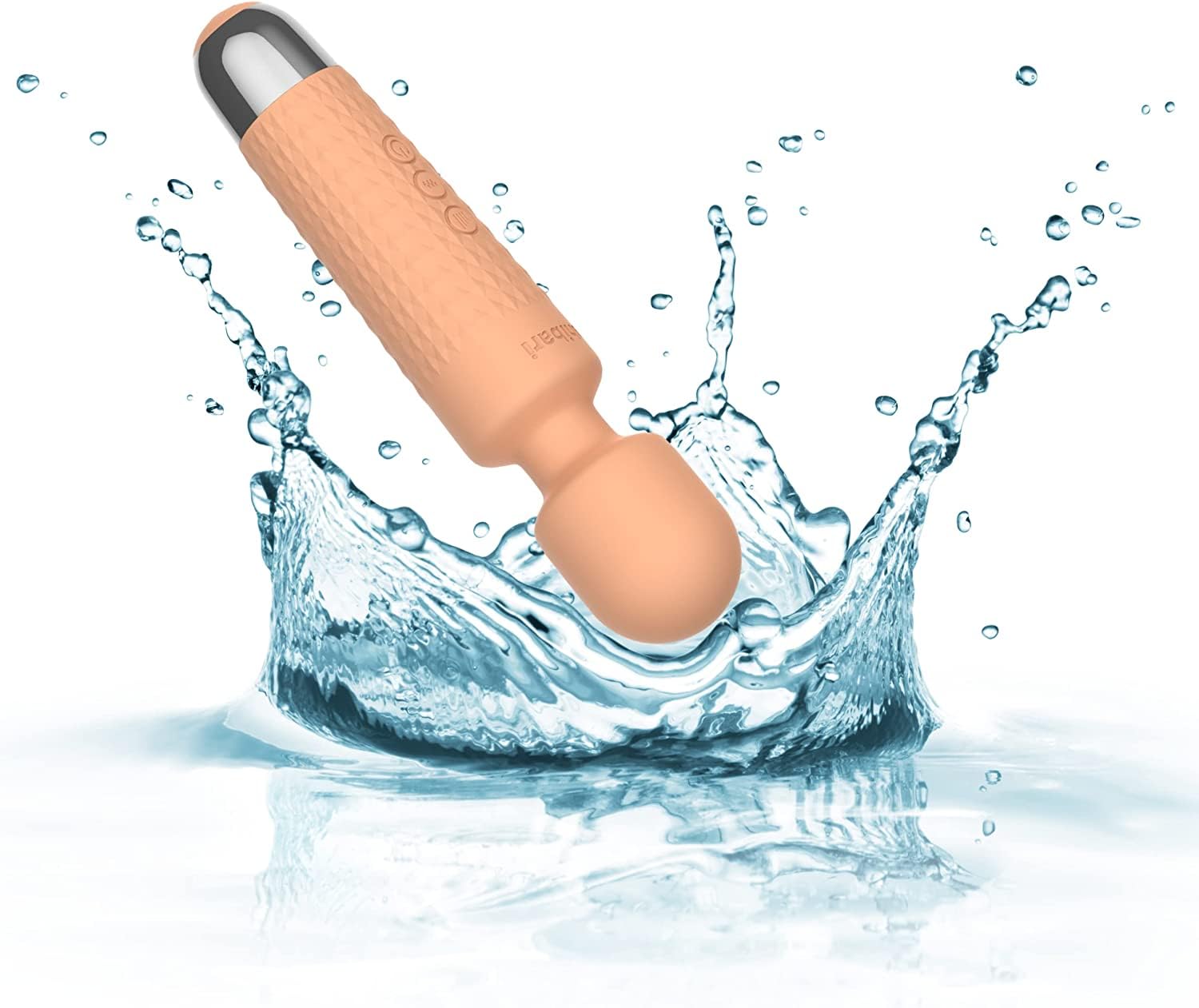 Shibari Mini Halo Vibrator - Powerful Cordless & Waterproof Wand Massager for Women, Quiet Clitoral Stimulator with High-Intensity Vibrations - Adult Sex Toy for Solo Play, Couples Intimacy & Sensual Massage (Peach)