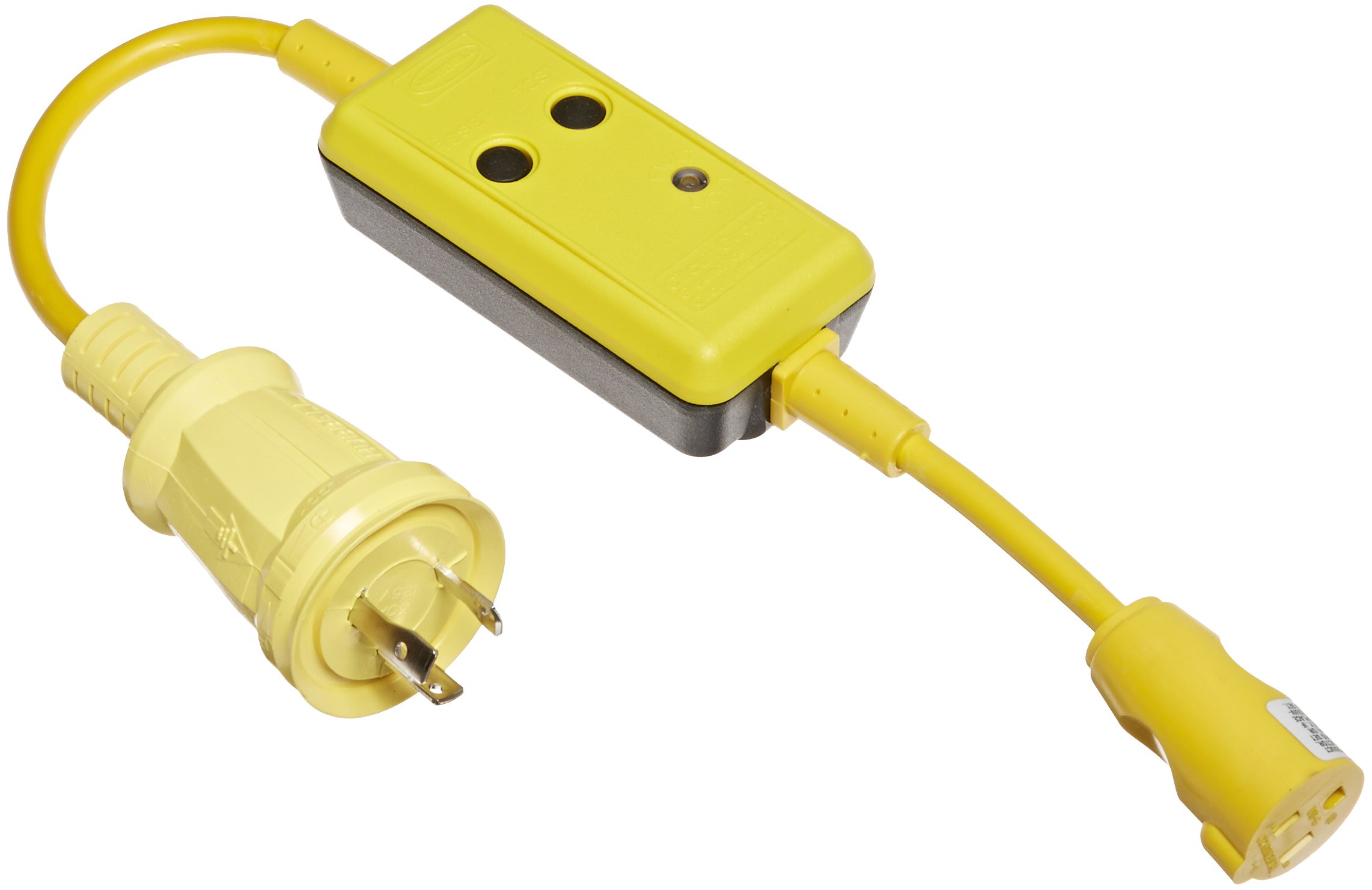 30A LK Male to 15A ST Female Adapter - Heavy Duty Electrical Connector - Yellow - Perfect for Industrial Equipment, Marine Applications, and RV Power Connections