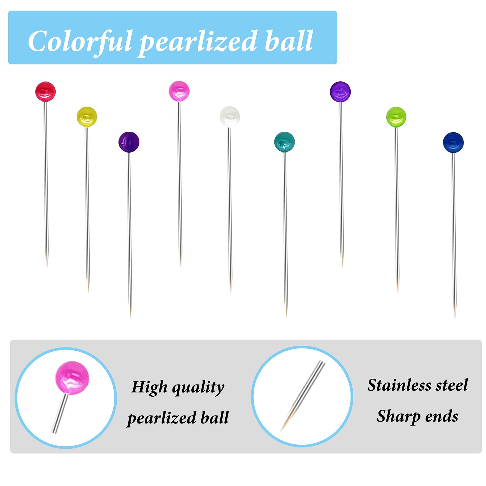 600Pcs Pearlized Ball Head Sewing Pins with 4 Styles Plastic Sewing French Curve Rulers - Perfect for Quilting, Dressmaking & DIY Craft Projects