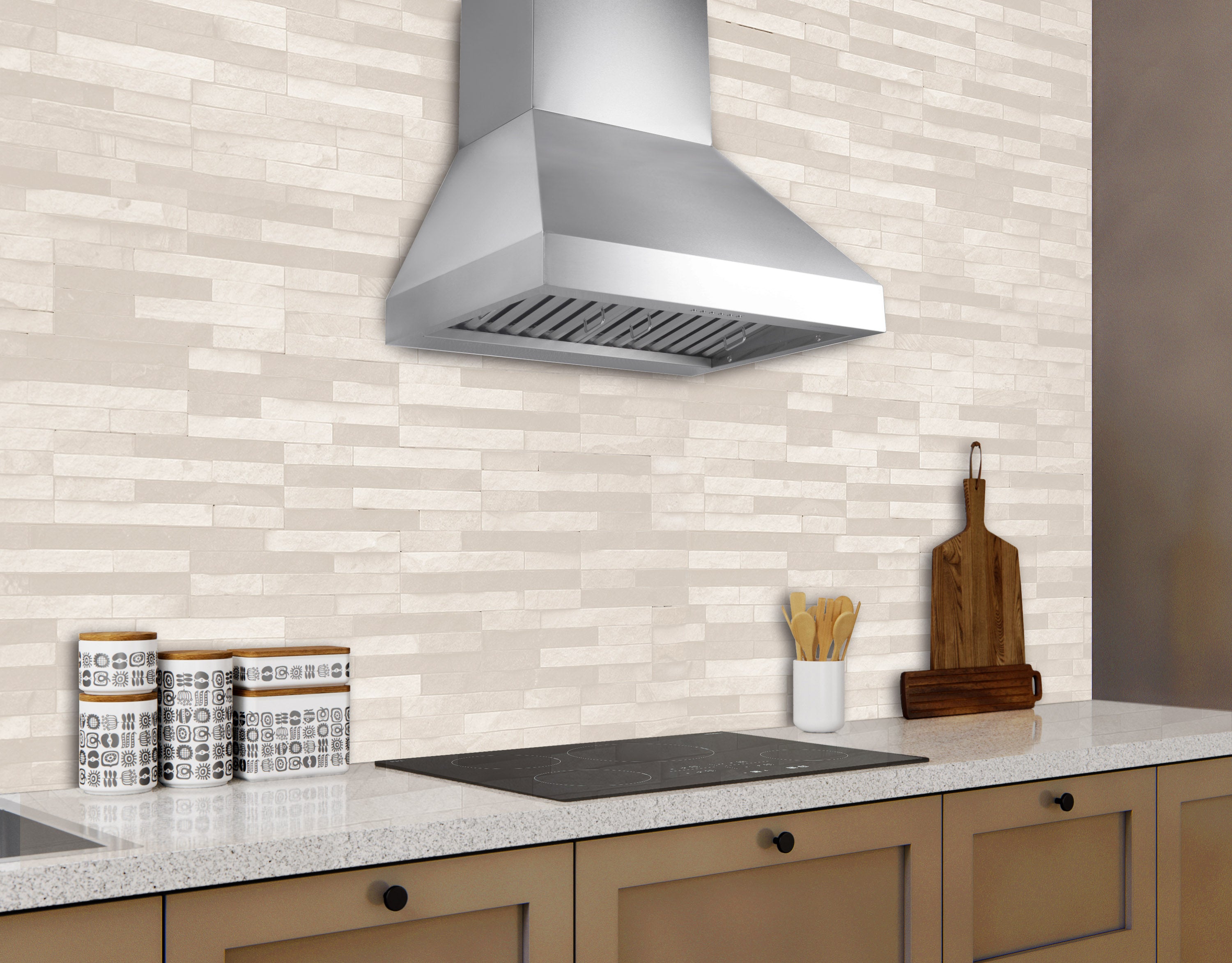 WPRO30 30-Inch Pyramid Wall Mount Range Hood with Ducted Ventilation - Perfect for Modern Kitchens & Cooking Spaces