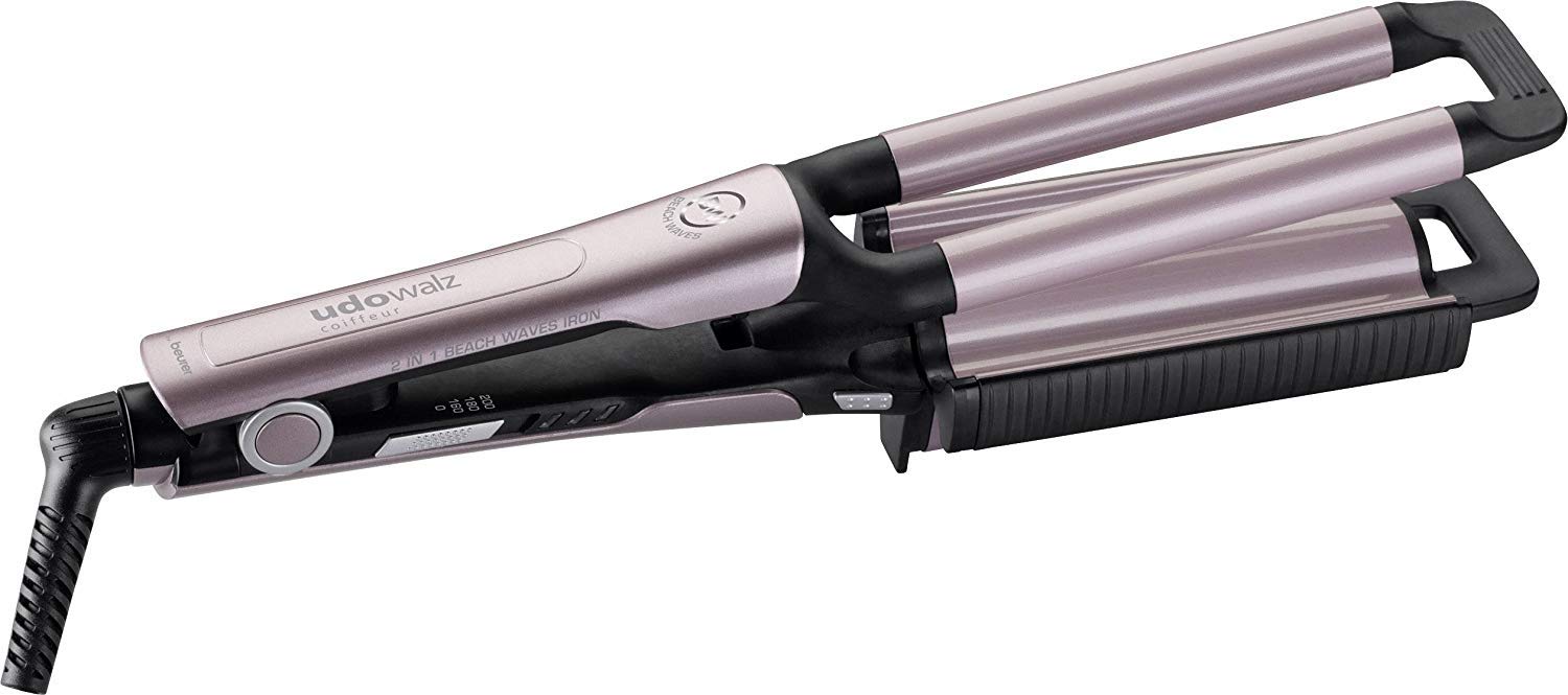 Udo Walz GT 20 100 - Ceramic Coated Beach Wave Hair Curler for Voluminous Curls | Perfect for Salon Styling, Home Use & Beachy Waves Hairstyles