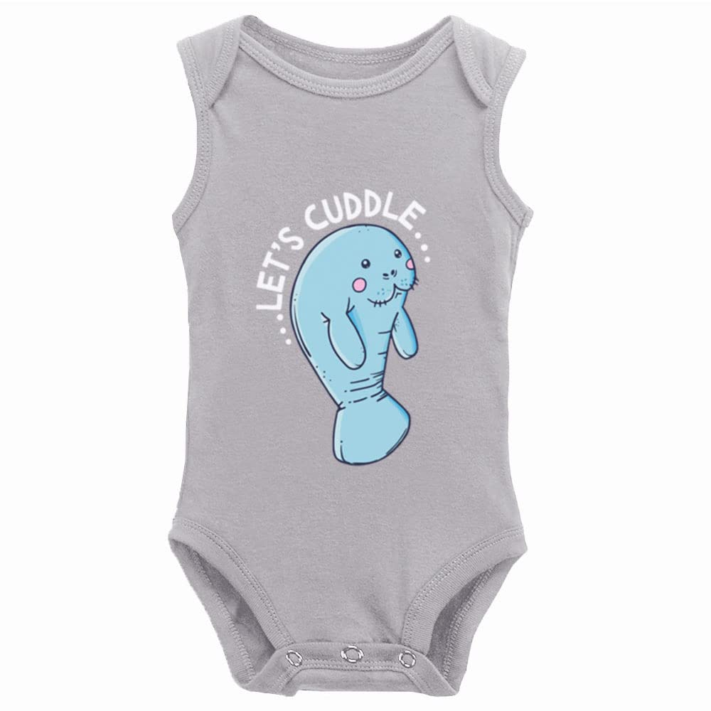 Funny Manatee Baby Crawl Clothes - Long Sleeve Unisex Infant Romper Bodysuit for Playtime & Photo Shoots | Cute Sea Animal Outfit for Boys & Girls