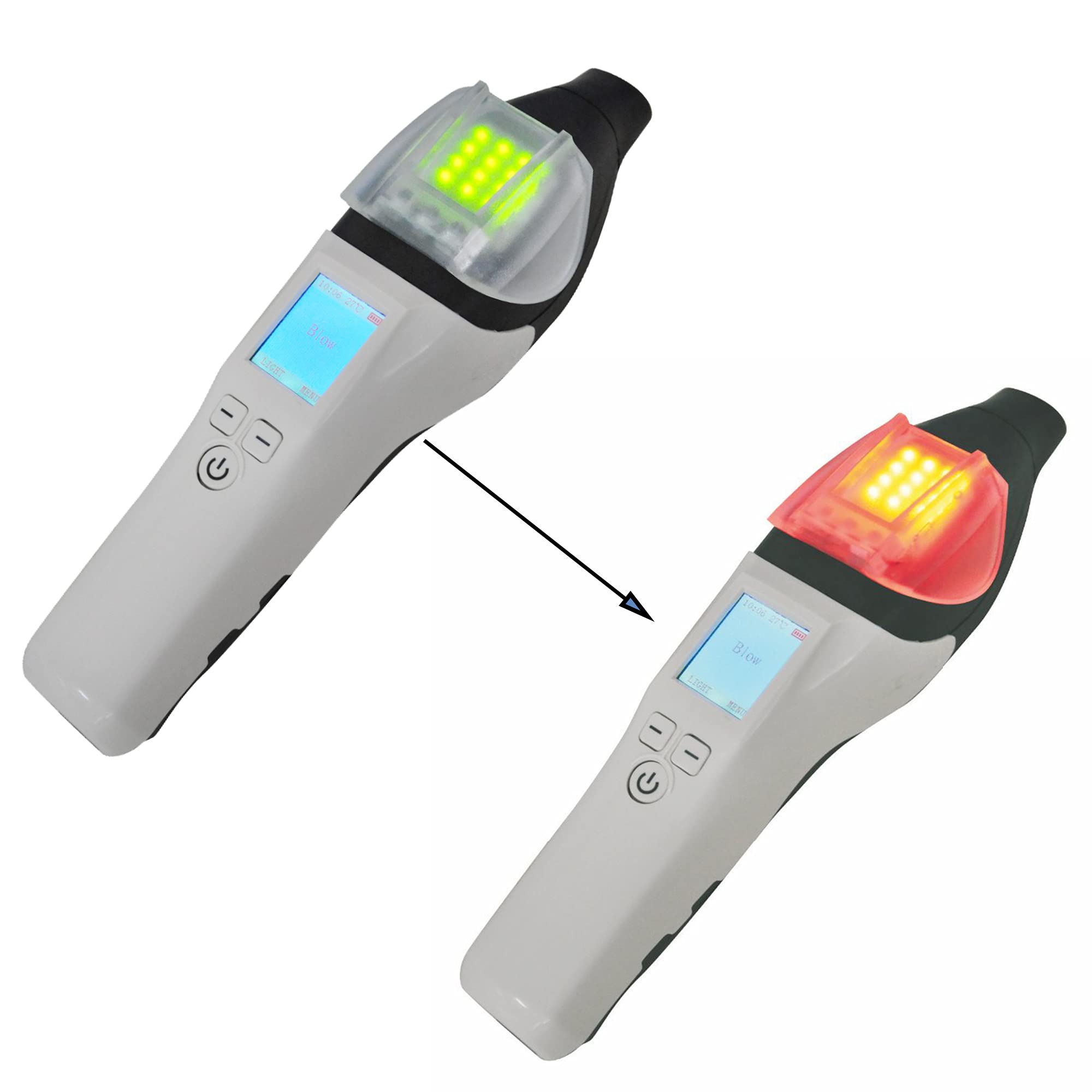 AT7000 Portable Breathalyzer - Fast & Accurate Alcohol Tester with LCD Display for Personal & Police Use | Roadside Testing, Workplace Safety, and Home Monitoring