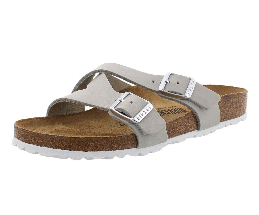 Birkenstock Women's Yao Sandal - Mineral Nubuck Leather - Size 39 EU (8-8.5 US) - Comfortable Arch Support for Walking, Travel & Summer Outfits