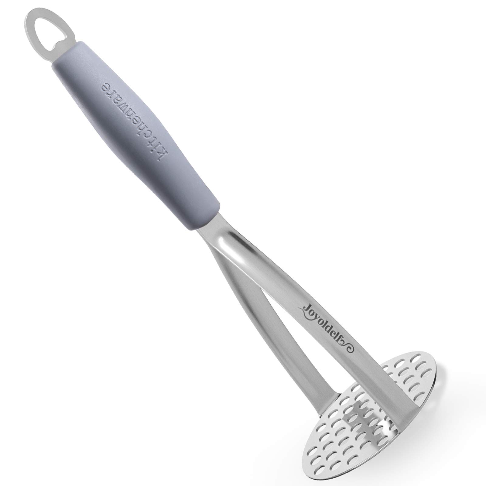 Joyoldelf Stainless Steel Potato Masher with Non-Slip Handle - Perfect for Mashing Potatoes, Vegetables & Baby Food - Ideal for Kitchen, Baby Meal Prep & Cooking Enthusiasts