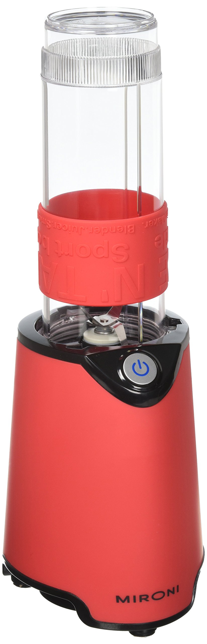 Mironi 500W Personal Mini Blender for Smoothies, Shakes & Food Prep - Includes Grinder Cup, 2 Portable Blender Bottles & Recipe Book - Perfect for Home, Office & Travel (Red)