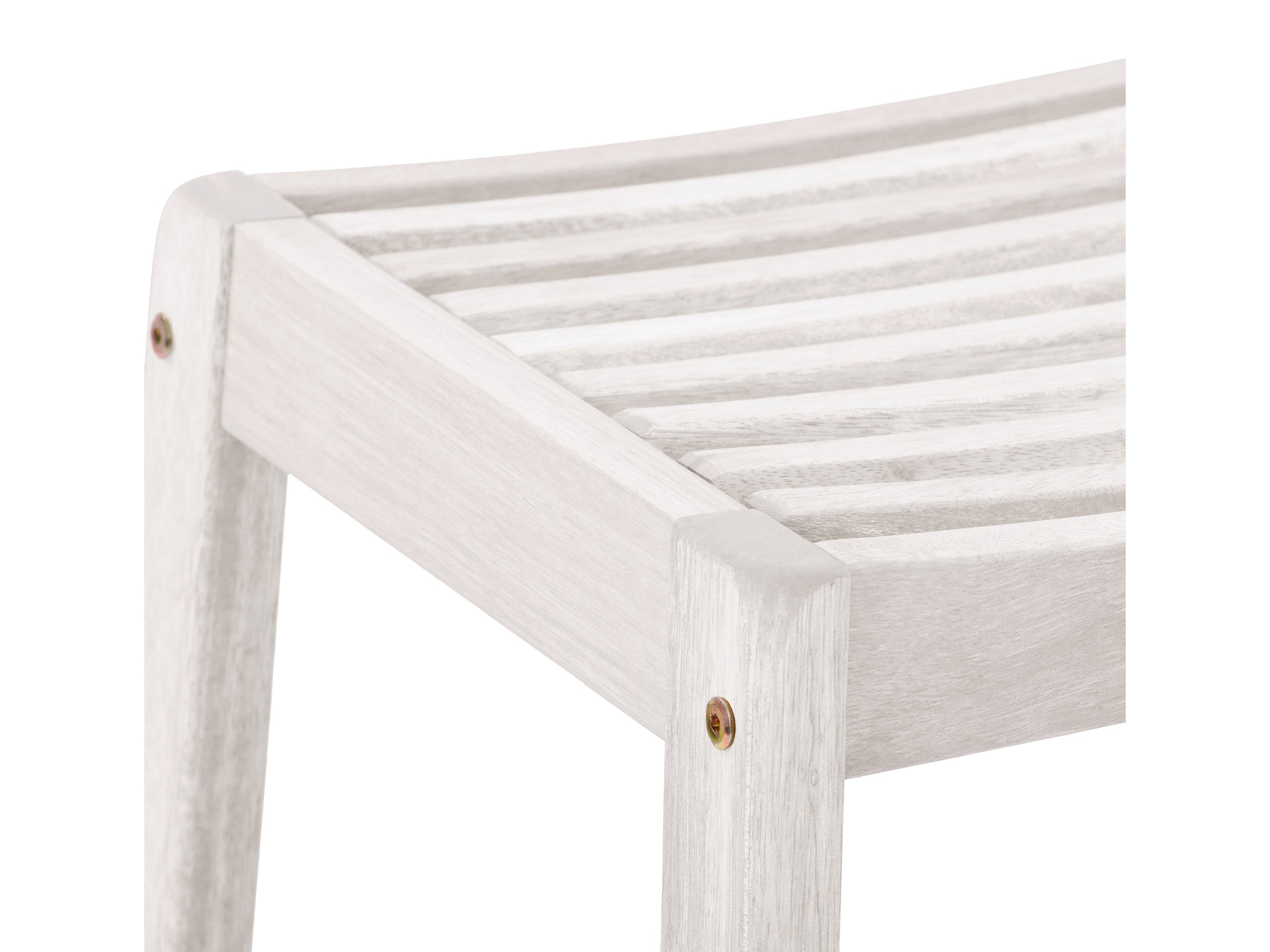 Natural Washed White Wood Bar Stools Set of 2 - Rustic Kitchen Island & Breakfast Nook Seating for Home & Cafe