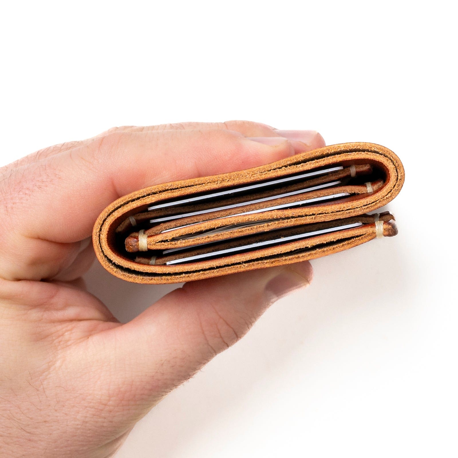 Last Batch: Genuine Leather Trifold Wallet in English Tan - Perfect for Men's Everyday Carry & Gift Giving
