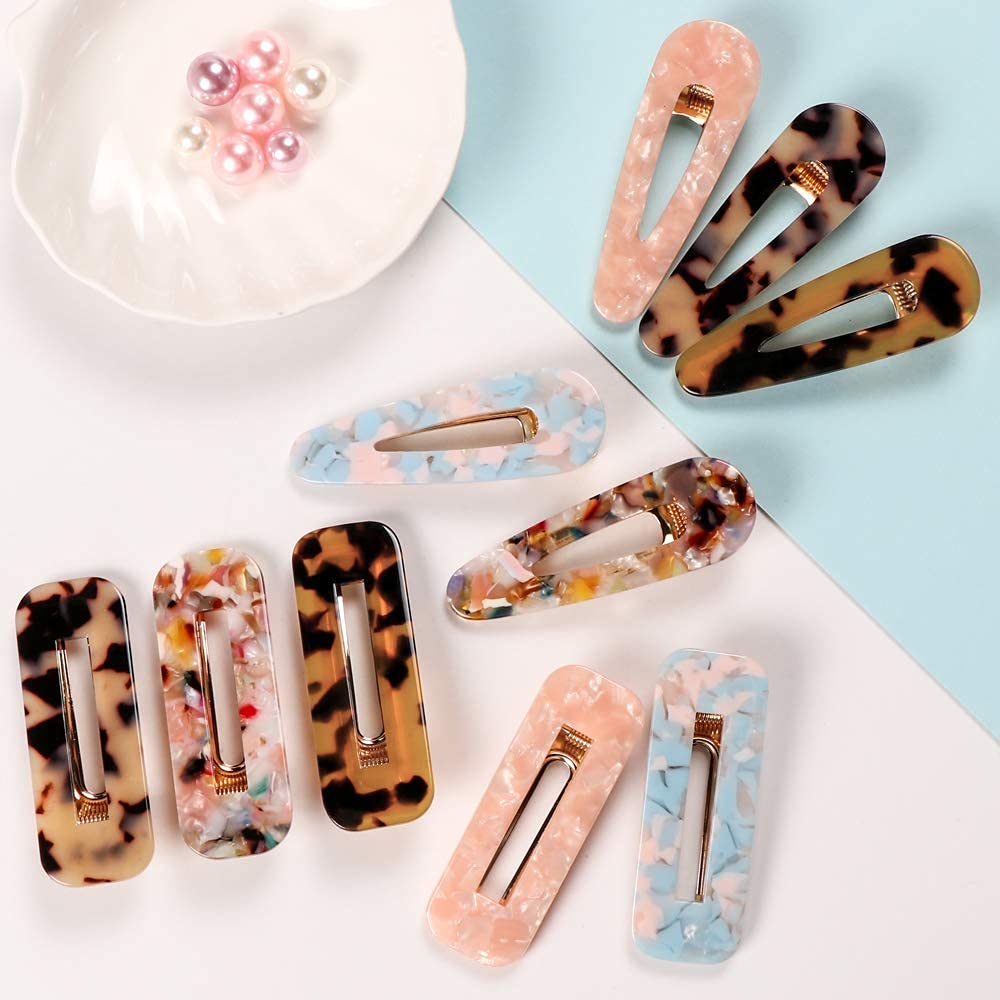 6 Pcs Butterfly Hair Clips with Glitter - Acrylic Resin Alligator Hair Claws for Women - Cute Hair Accessories for Parties, Weddings & Everyday Styling