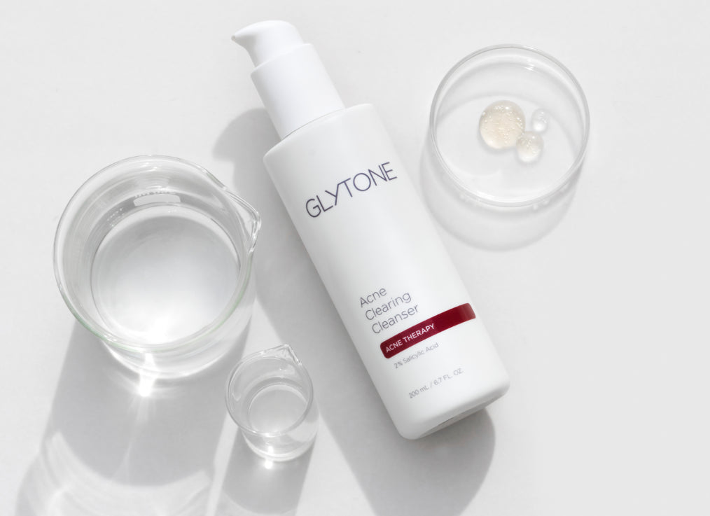 Glytone Acne Clearing Cleanser - Salicylic Acid Face Wash for Oily & Acne-Prone Skin - Gentle Exfoliating Facial Cleanser for Daily Use - Perfect for Morning & Night Skincare Routine