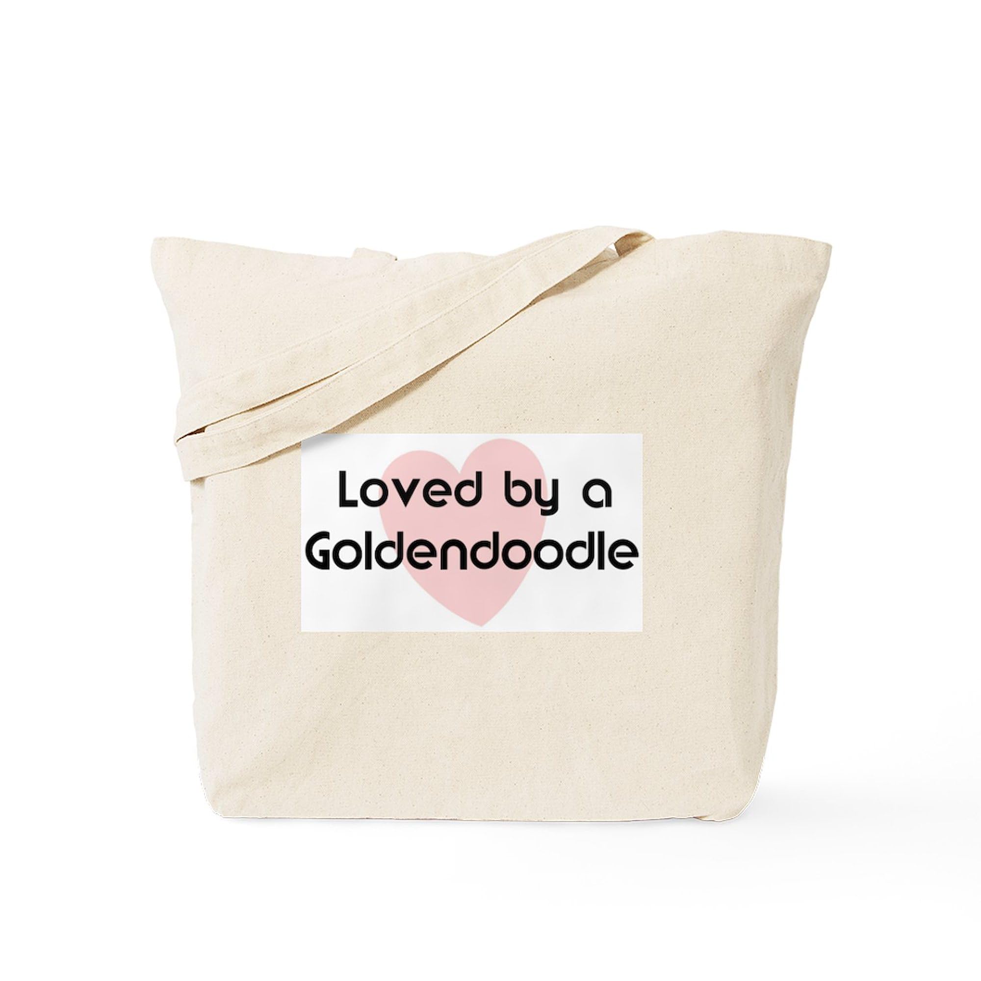 Loved By A Goldendoodle Canvas Tote Bag - Eco-Friendly Reusable Shopping Bag for Dog Lovers | Perfect for Groceries, Beach Trips & Dog Park Outings