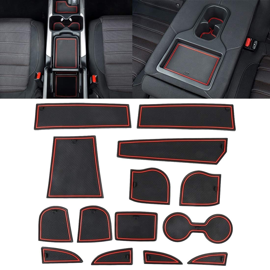 Premium Anti-Slip Car Cup Holder Mats & Door Slot Protectors - Durable Plastic Interior Accessories for Mazda CX-3 (2018 Model) | Perfect for Spill Protection & Scratch Prevention During Daily Commutes and Road Trips