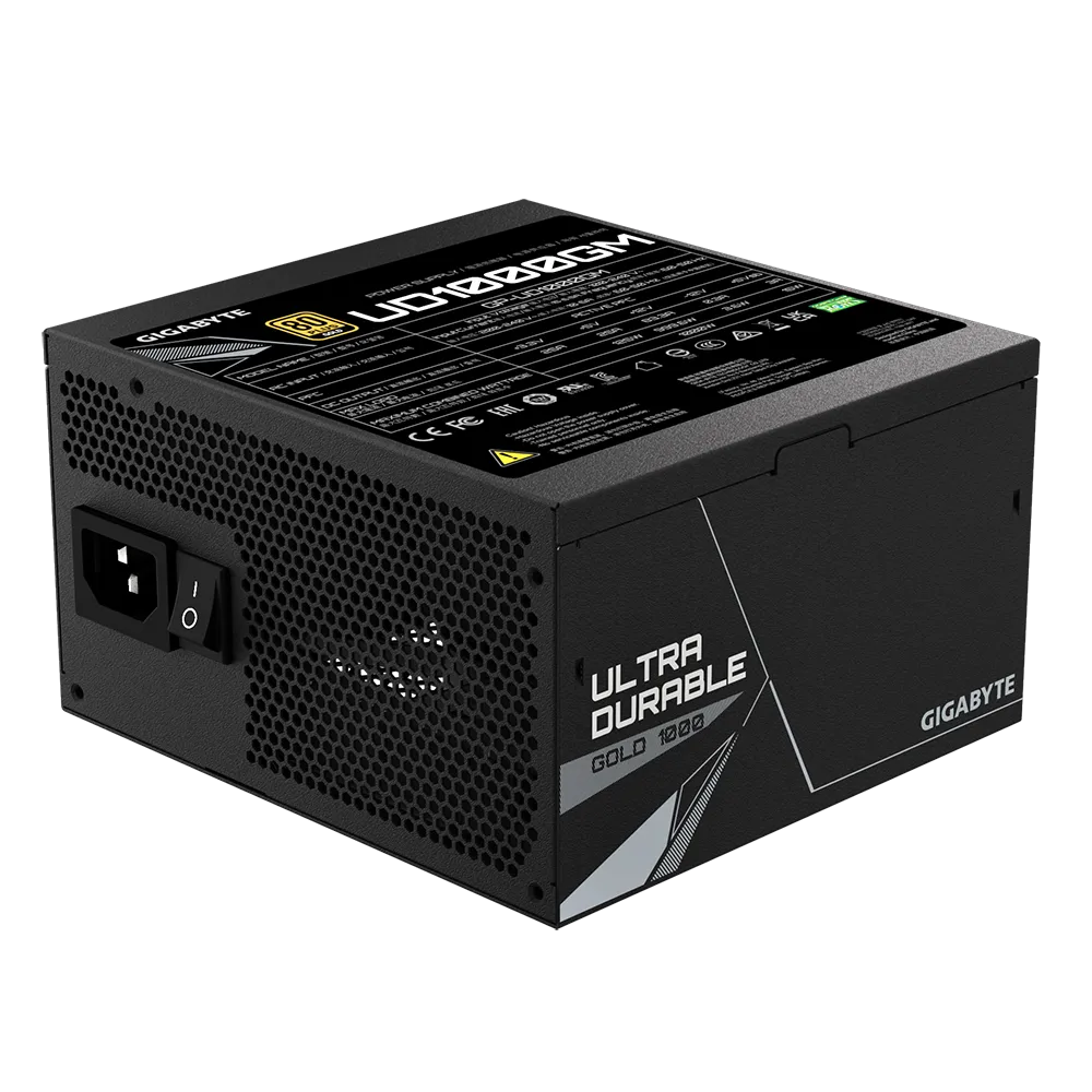 Gigabyte UD1000GM 1000W Fully Modular 80+ Gold ATX Power Supply - High Efficiency PSU for Gaming PC, Workstation & Crypto Mining Rigs