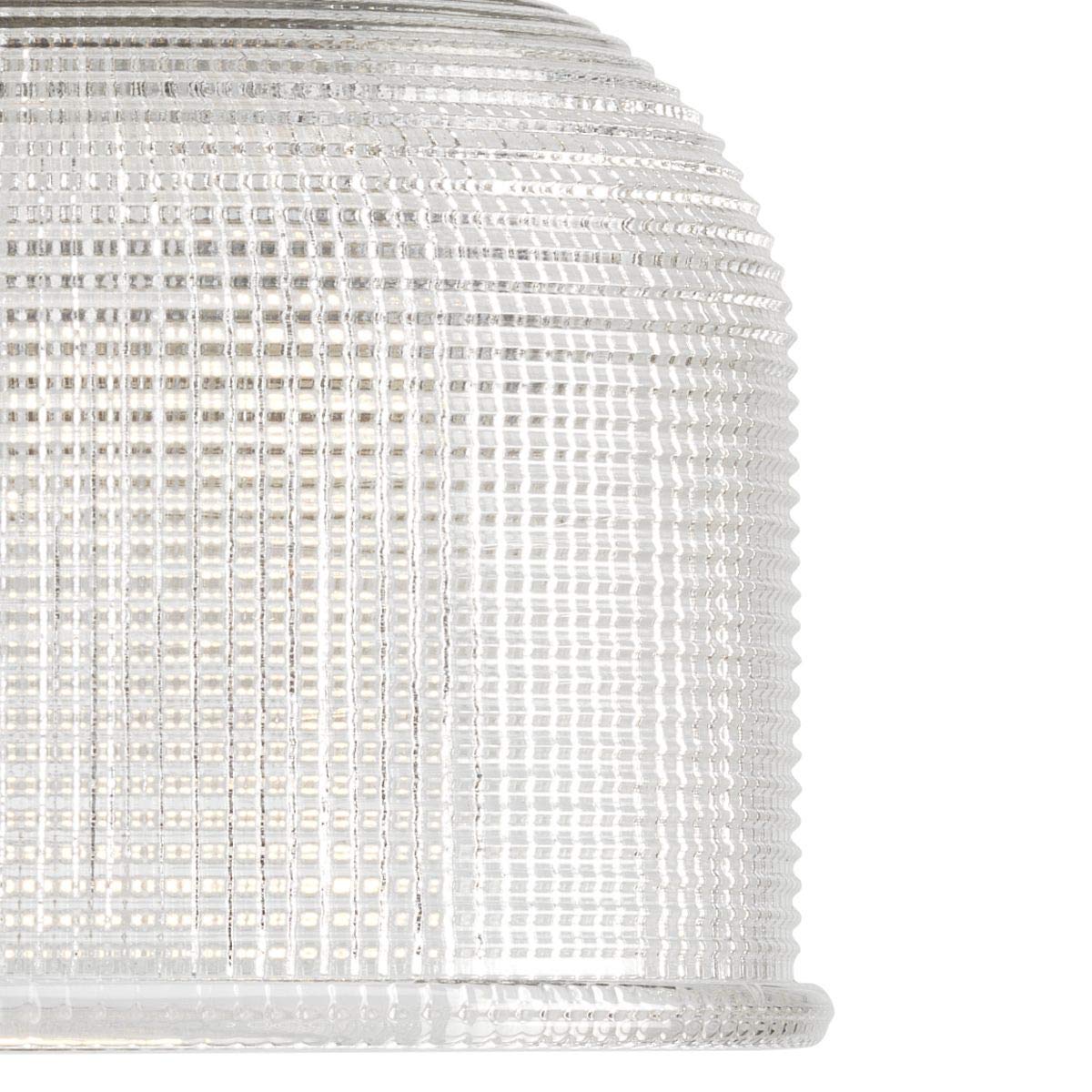 Archie Collection 3-Light Coastal Bathroom Vanity Light - Clear Double Prismatic Glass Shade with Polished Chrome Finish | Perfect for Beach House, Coastal Decor & Modern Bathroom Lighting