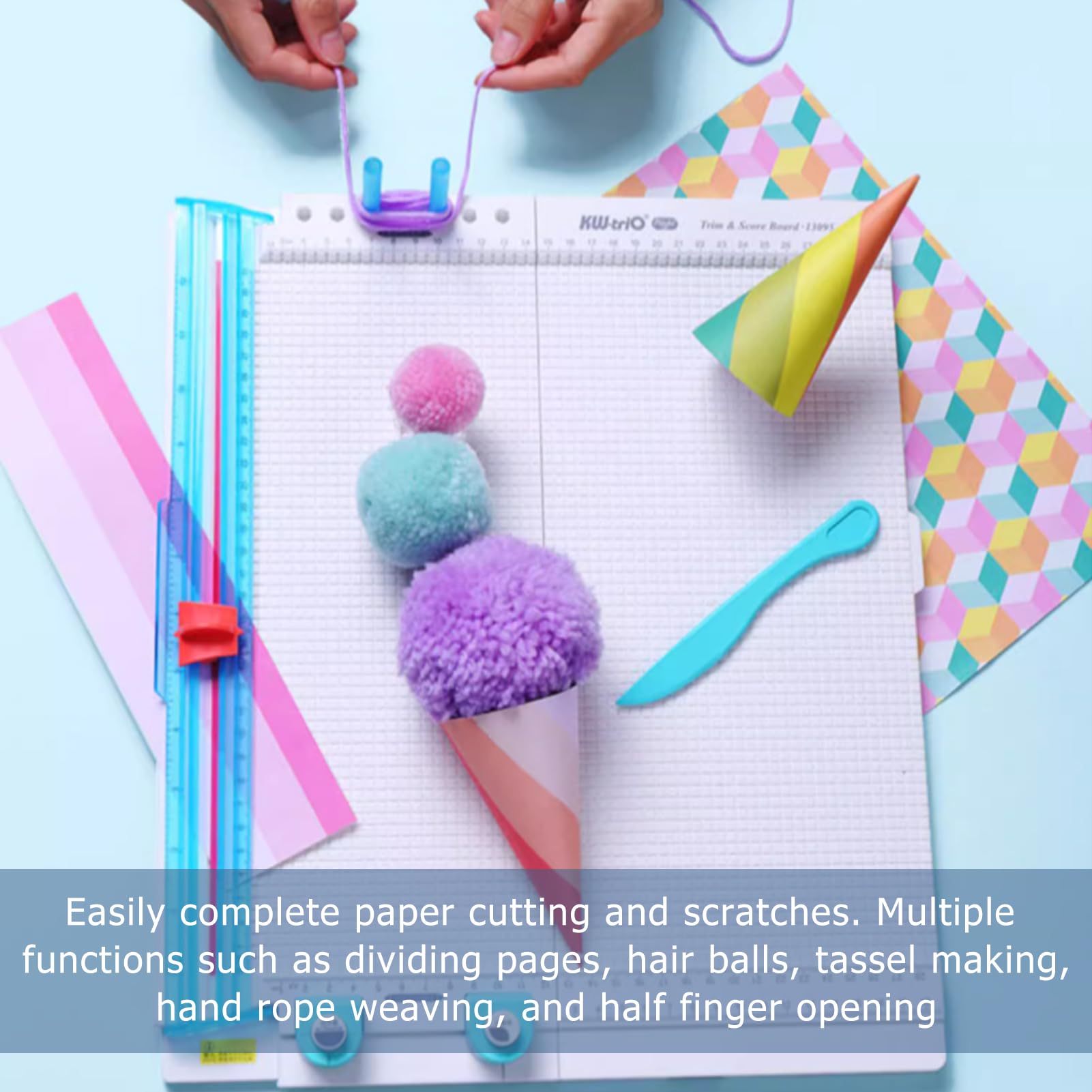 7-in-1 Ashn Paper Trimmer & Craft Cutter with Scoring Board - 12x12 Inch Professional Scrapbooking Tool for Photo Albums, Gift Cards, Labels & Cardstock | Perfect for DIY Projects, Home Crafting & Office Use