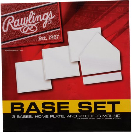 Rawlings Recreational Throw Down Base Set - 3-Piece Baseball Practice Bases for Youth & Adults - Perfect for Backyard, Field, and Training Drills