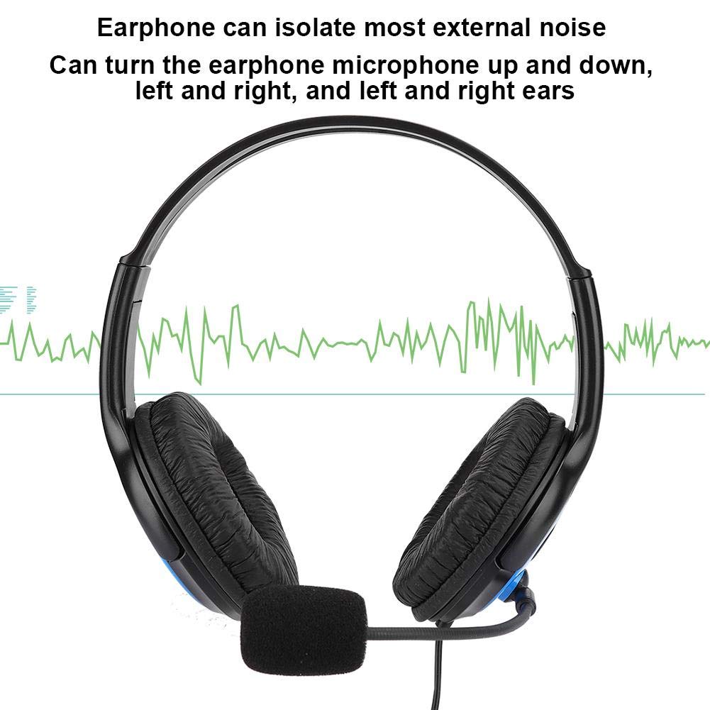 Yunir Lightweight Noise Cancelling Gaming Headset with Microphone - Wired Over-Ear Headphones for PC, Laptop, PS4, Xbox One - Perfect for Immersive Gaming, Online Meetings & Music Listening