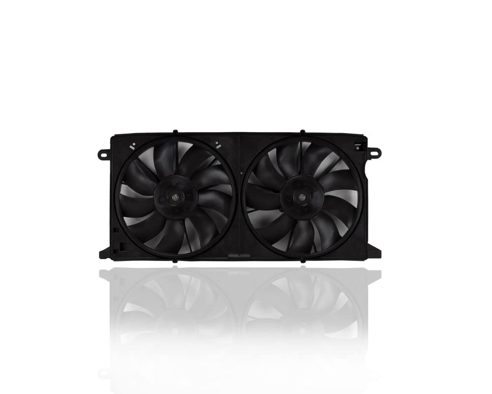 Dual Radiator and Condenser Fan Assembly Replacement for 2000-2005 Cadillac DeVille, 2001-2003 Oldsmobile Aurora V8, 2000-2005 Pontiac Bonneville GXP - OEM 12494766 - Perfect for Cooling System Repair & Maintenance