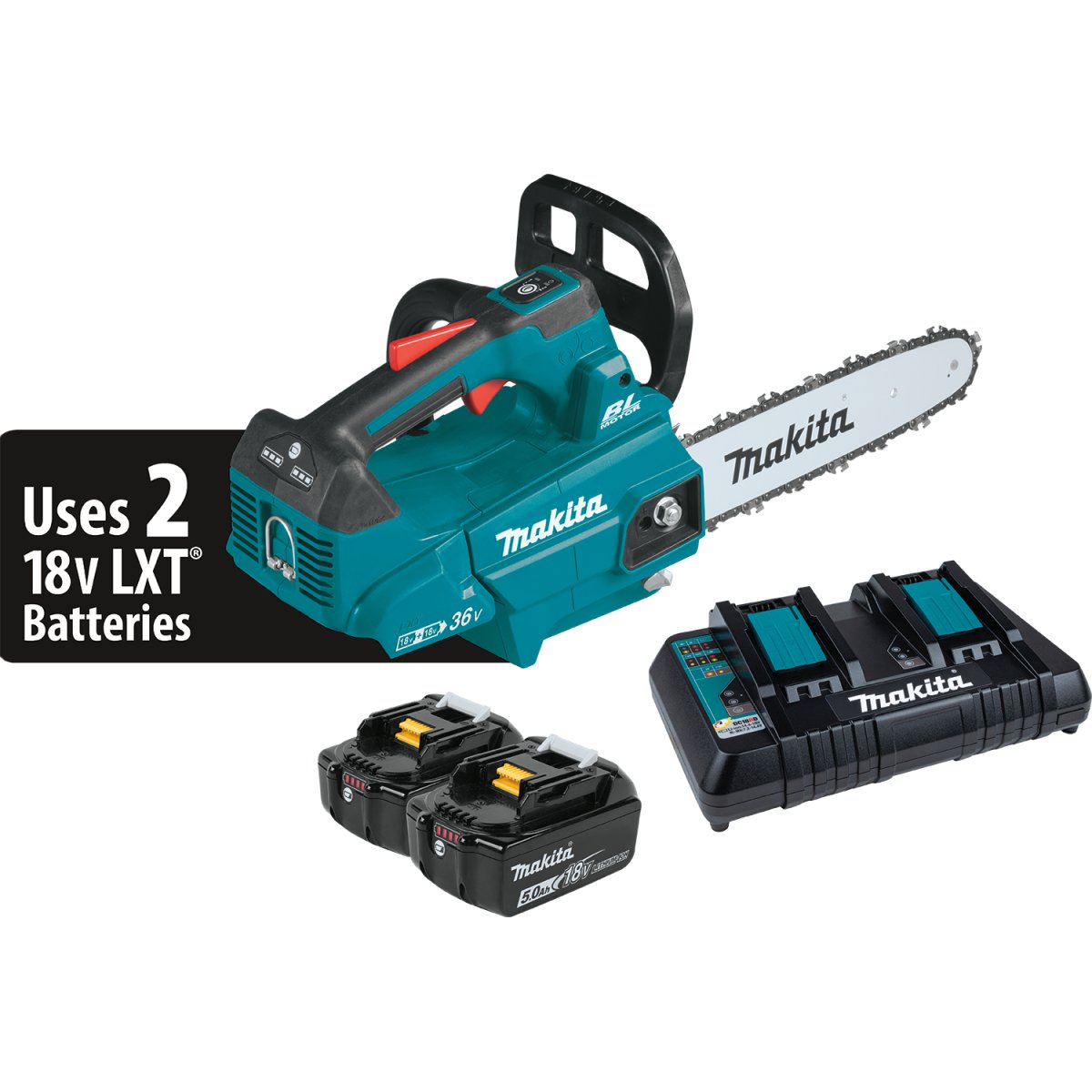36V (18V X2) LXT® Brushless Cordless Top Handle Chainsaw - Lightweight & Powerful for Tree Trimming, Pruning, and DIY Wood Cutting Projects