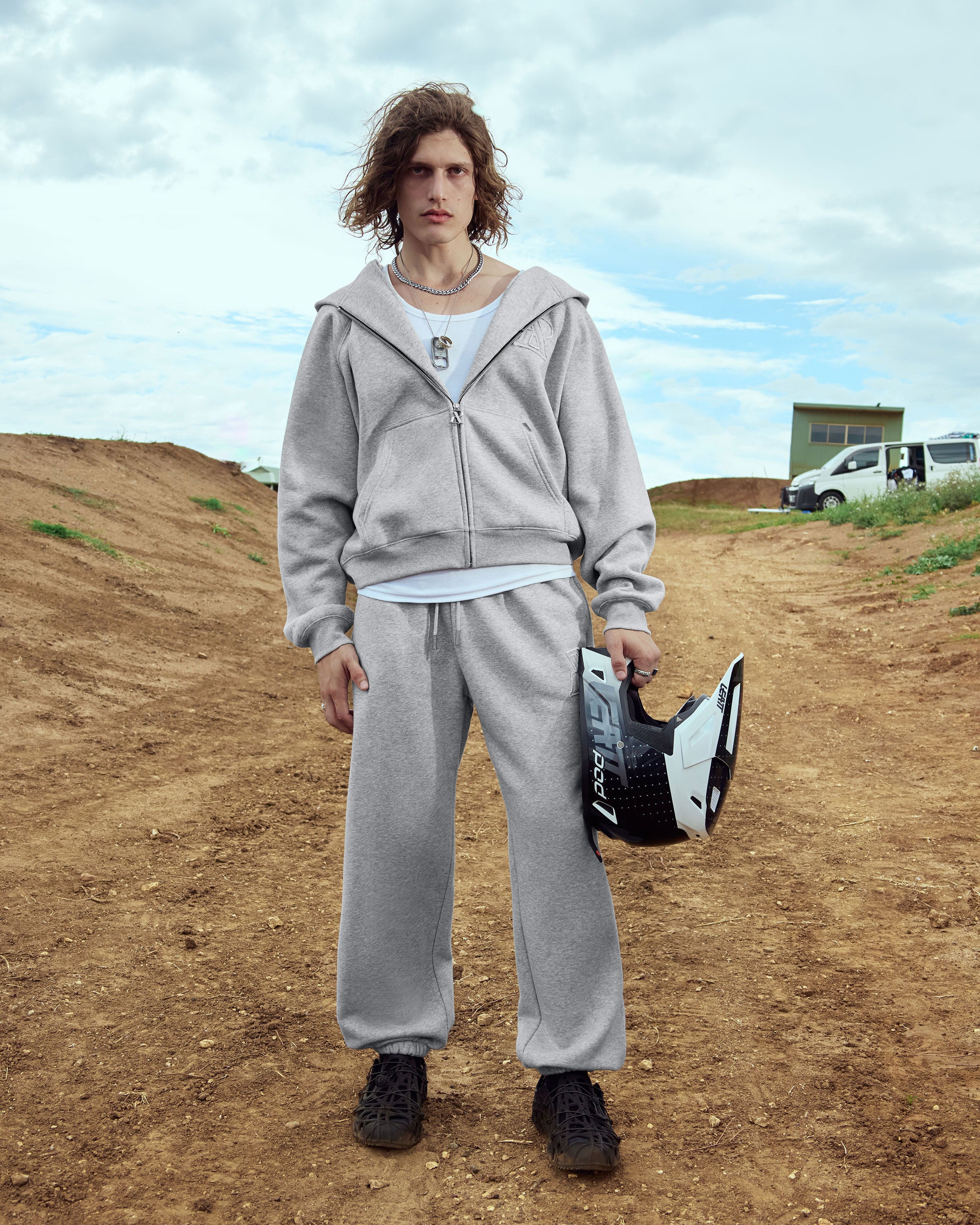 SSS Realism Legacy Sweatpants for Men - Grey Marle Joggers with Comfort Fit & Stylish Design - Perfect for Gym, Lounge & Casual Wear