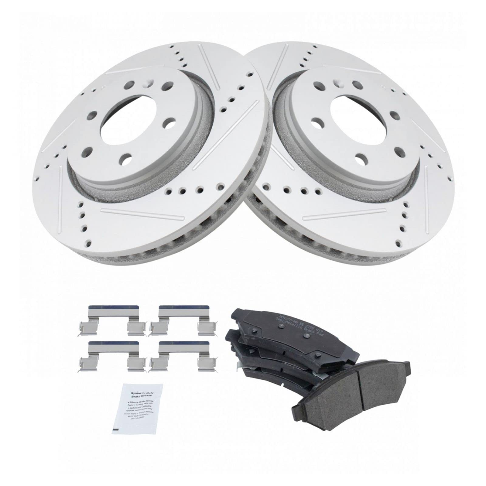 High-Performance Front Metallic Brake Pads & Rotor Kit for Buick Chevy Pontiac - Durable Stopping Power for City Driving & Highway Commuting
