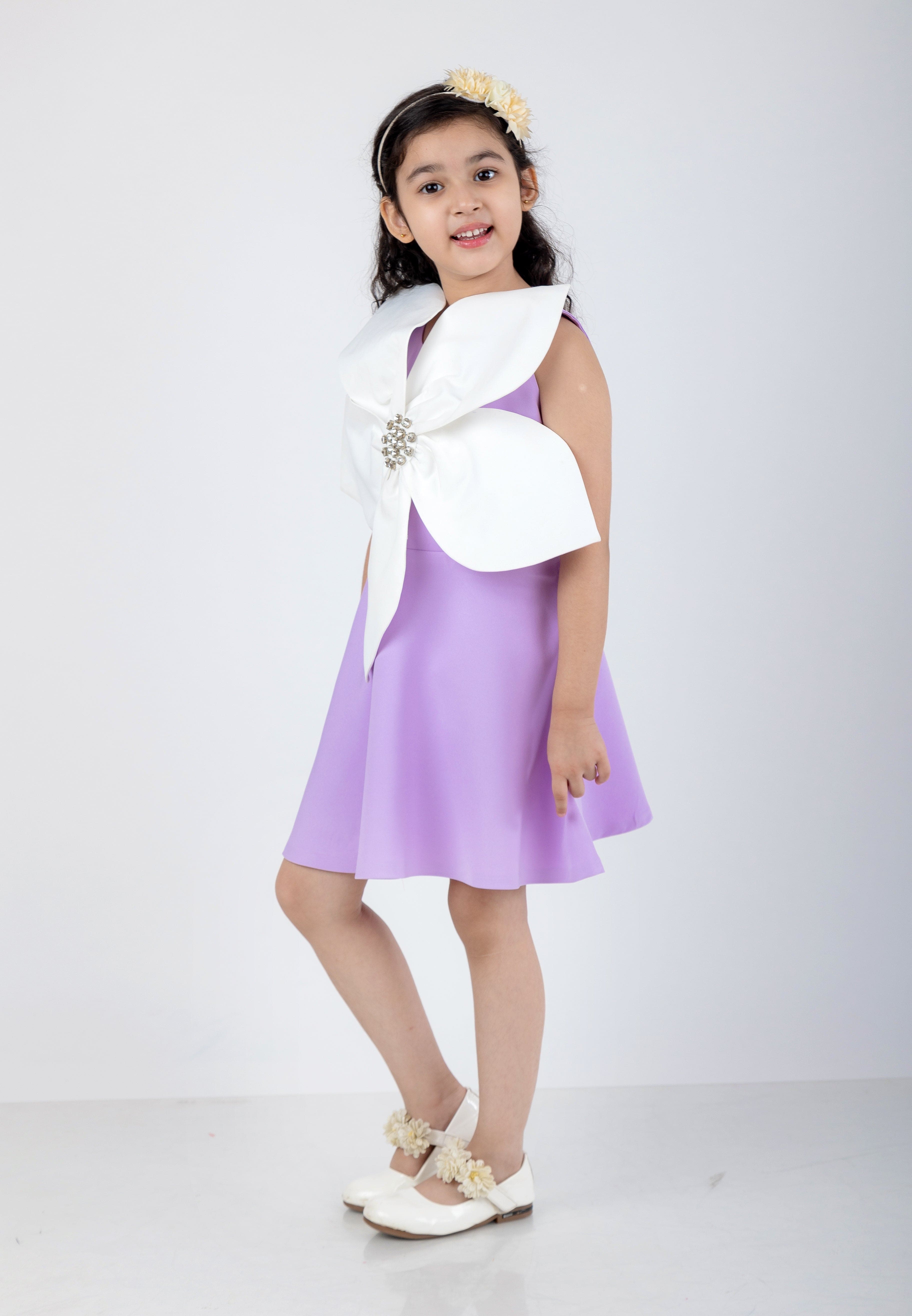 Pre Order: Elegant A-Line Dress with Floral & Stone Embellishments - Perfect for Weddings, Parties & Special Occasions