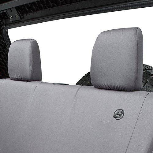 Bestop 2928109 Charcoal Rear Seat Covers for Jeep Wrangler Unlimited 2008-2012 - Perfect Fit Factory Rear Seat Protection | Durable & Comfortable for Off-Road Adventures, Camping & Daily Commute