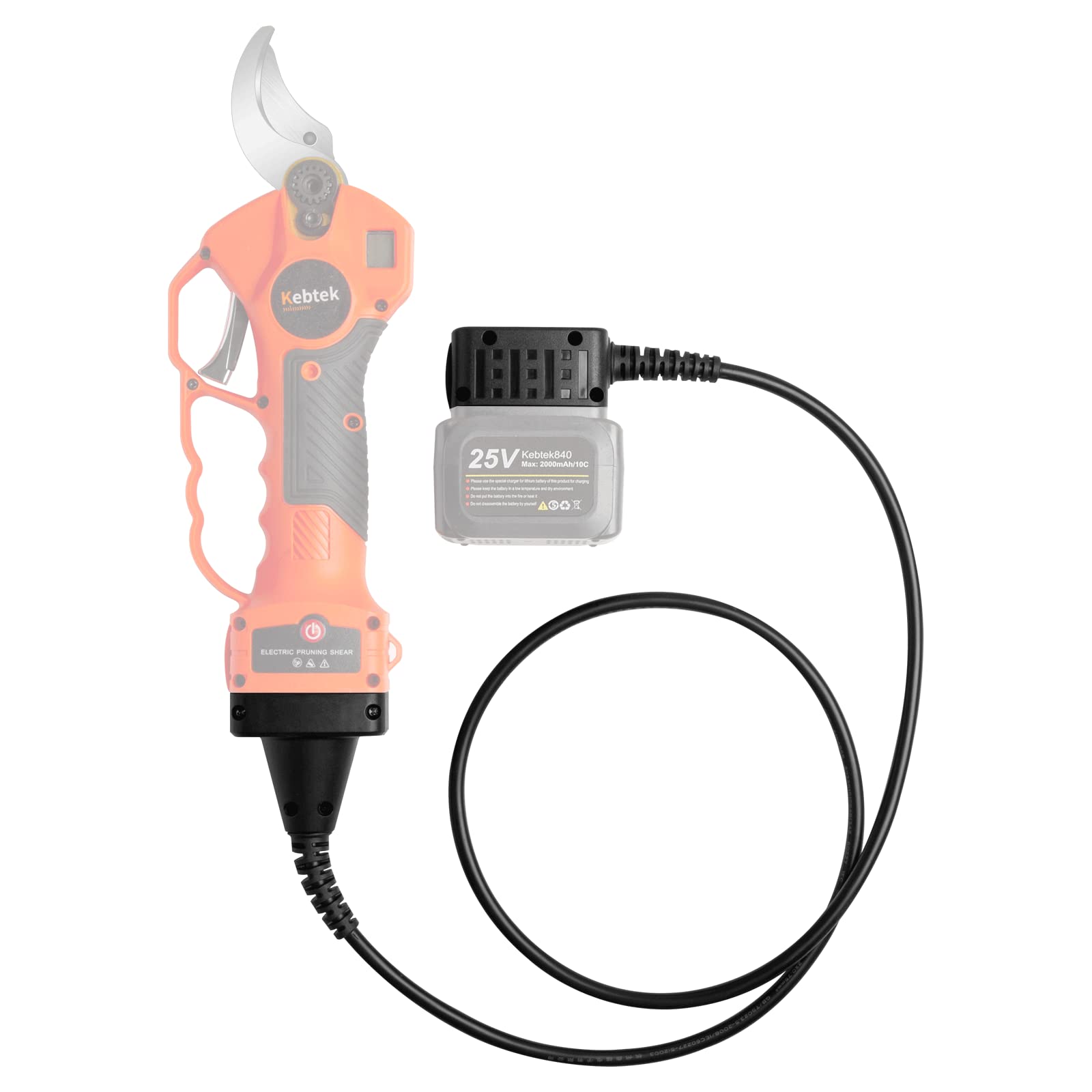 Kebtek B00840 Electric Pruning Shear Battery Cable Connectors - Lightweight Replacement for Electric Pruners | Perfect for Gardening, Landscaping, and Professional Tree Trimming
