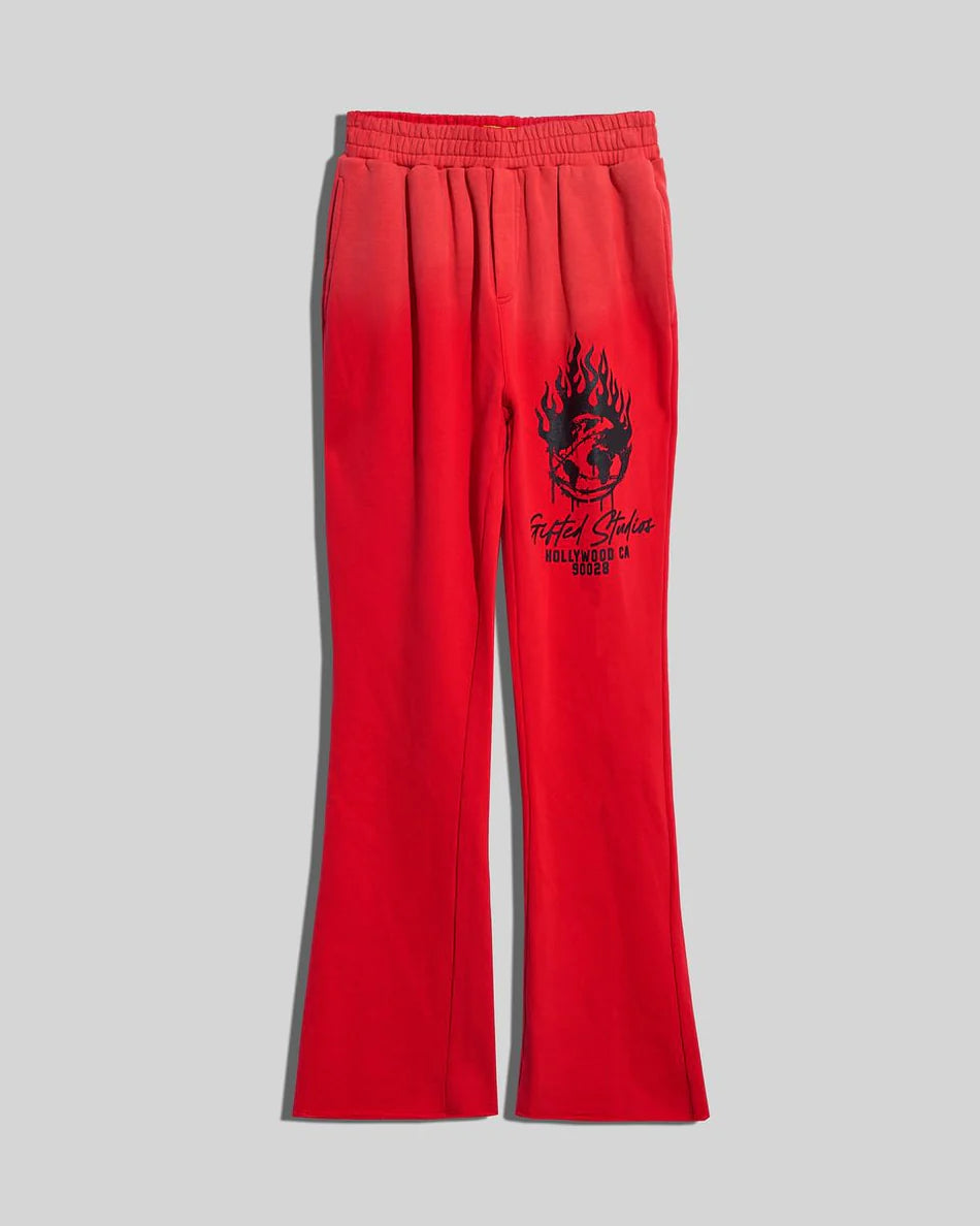 GFTD Red Jogging Set for Women - Comfortable Running Outfit, Athletic Tracksuit with Stylish Design - Perfect for Gym, Yoga, Workout and Casual Wear