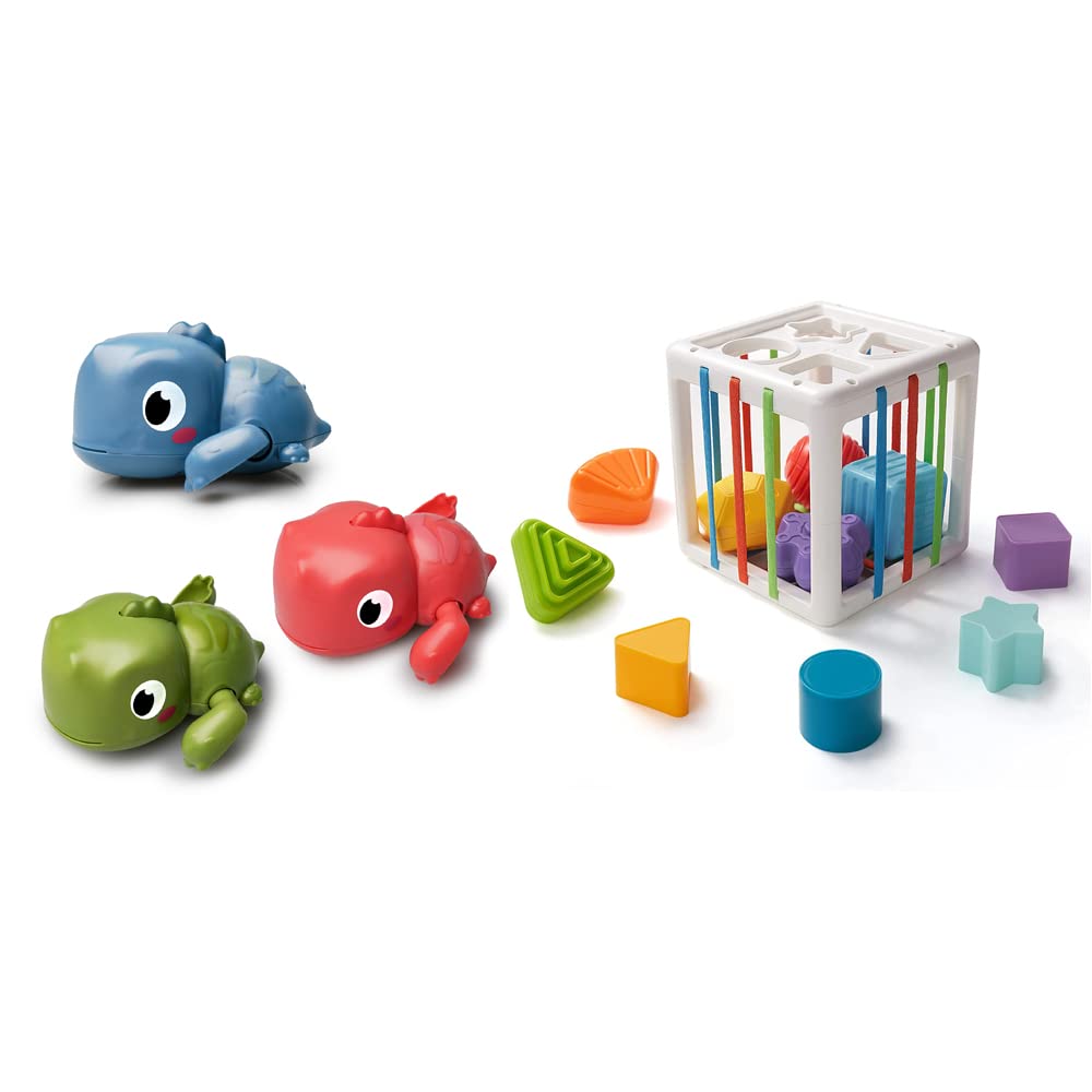 LiKee Shape Sorter & Dinosaur Bath Toys for Toddlers - Educational Learning Toy for 1-3 Year Olds - Perfect for Bathtime Play & Early Childhood Development