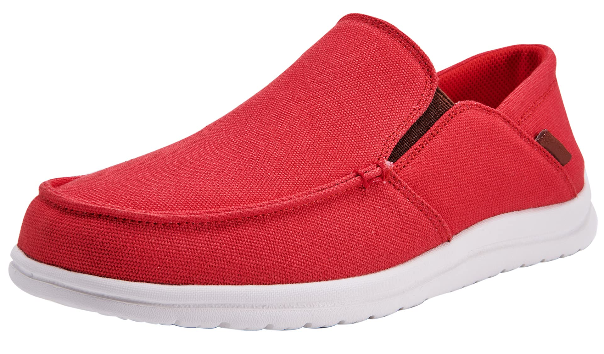 **Men's Slip-On Canvas Loafers - Comfortable Boat Shoes with Non-Slip Rubber Sole | Casual Deck Shoes for Walking, Travel & Everyday Wear**